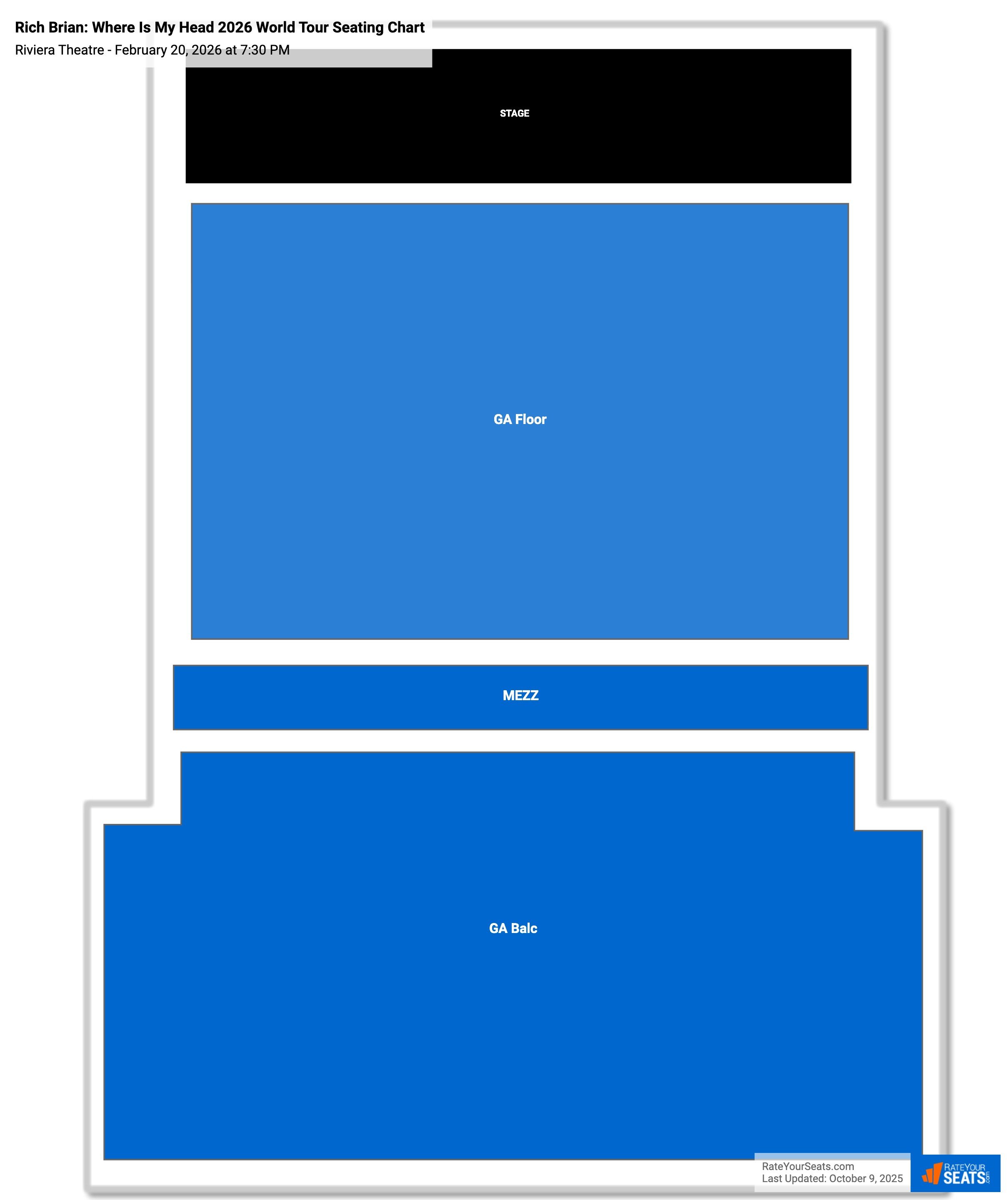 Rich Brian: Where Is My Head 2026 World Tour seating chart Riviera Theatre