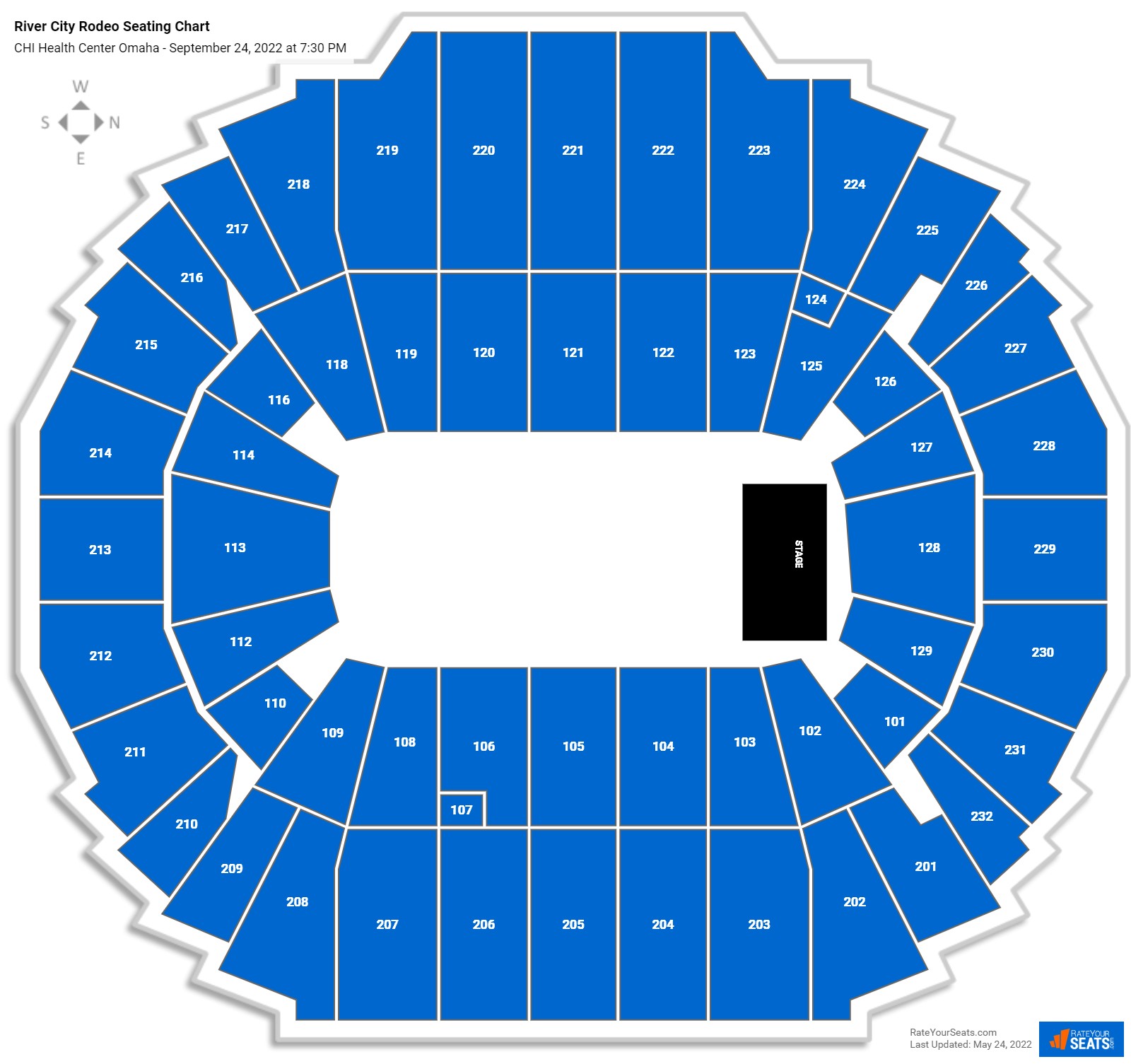 River City Rodeo seating chart CHI Health Center Omaha