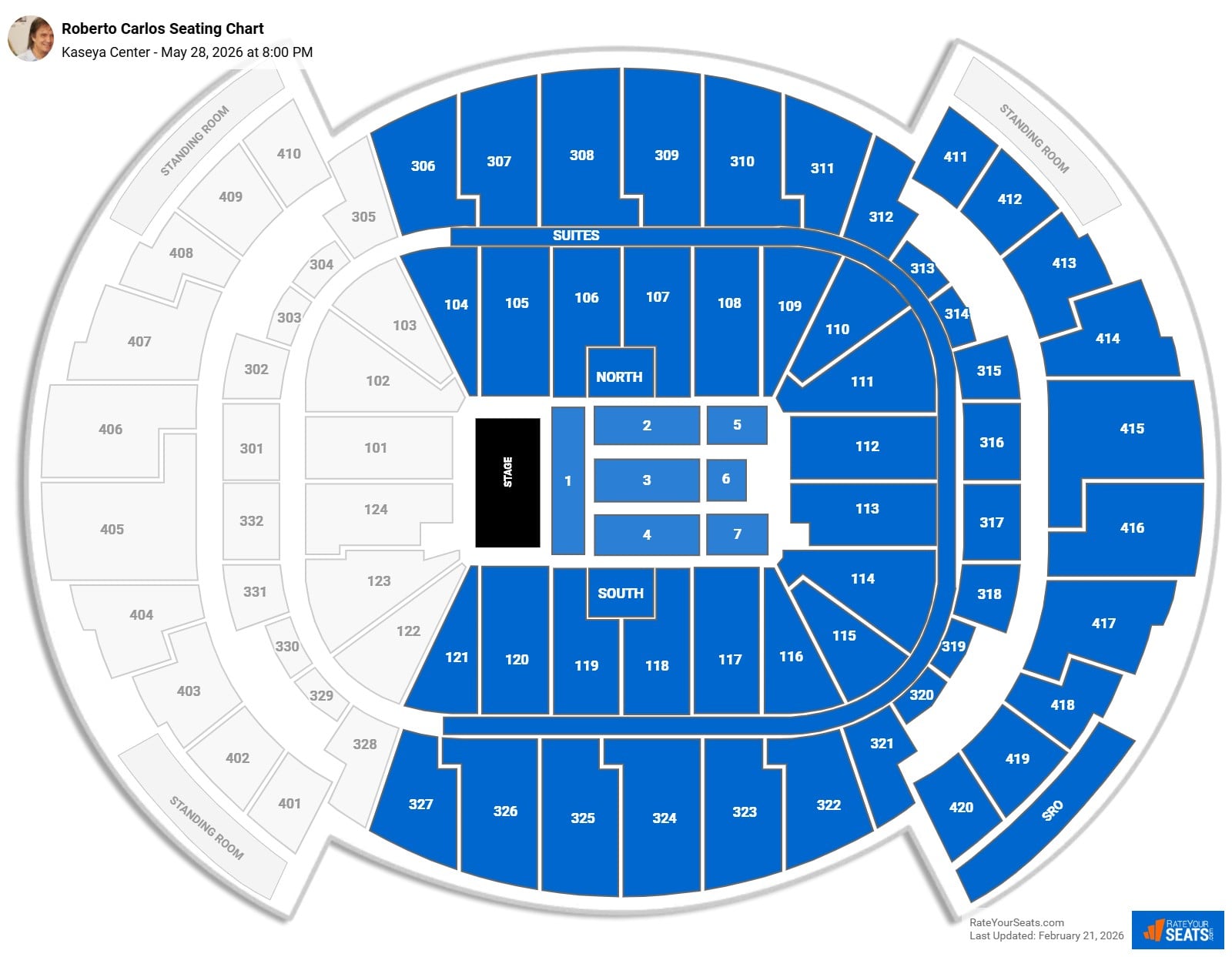 Roberto Carlos seating chart Kaseya Center