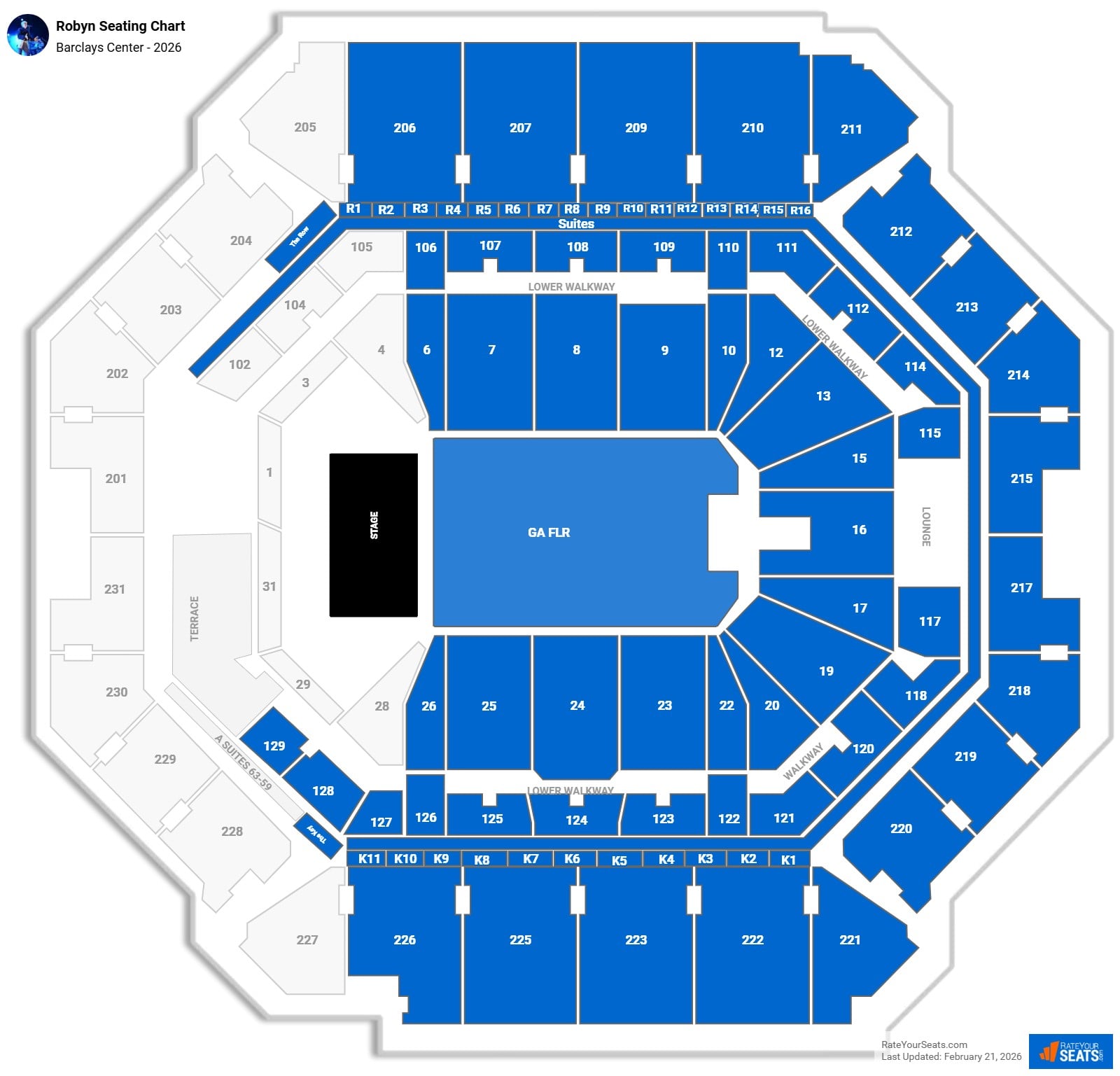 Robyn seating chart Barclays Center