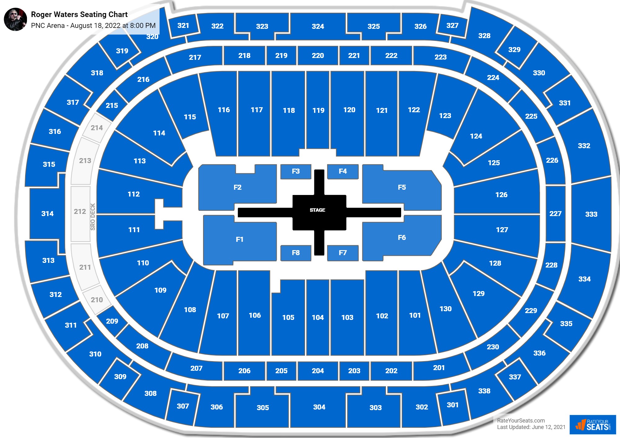 Roger Waters seating chart PNC Arena