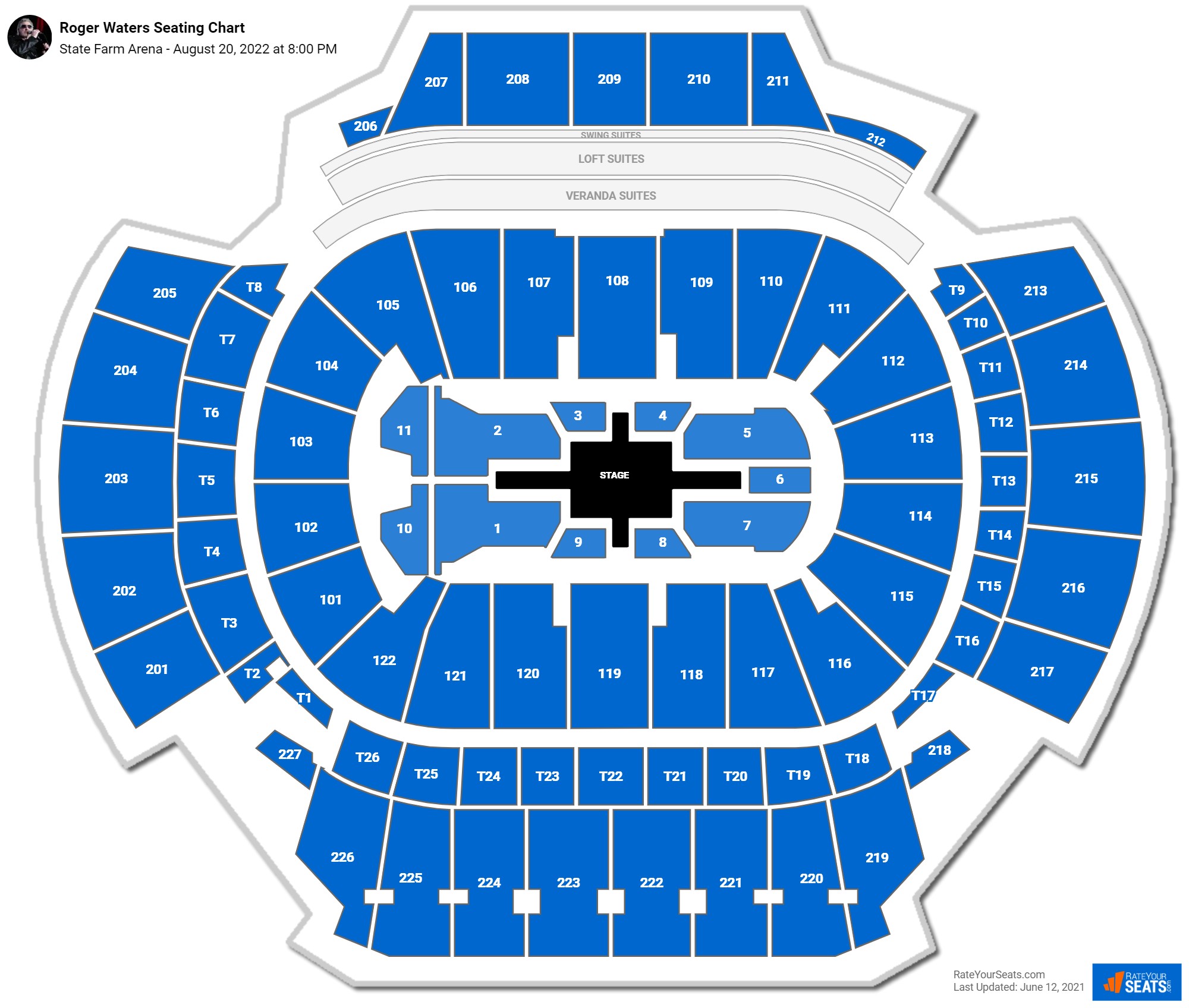 Roger Waters seating chart State Farm Arena