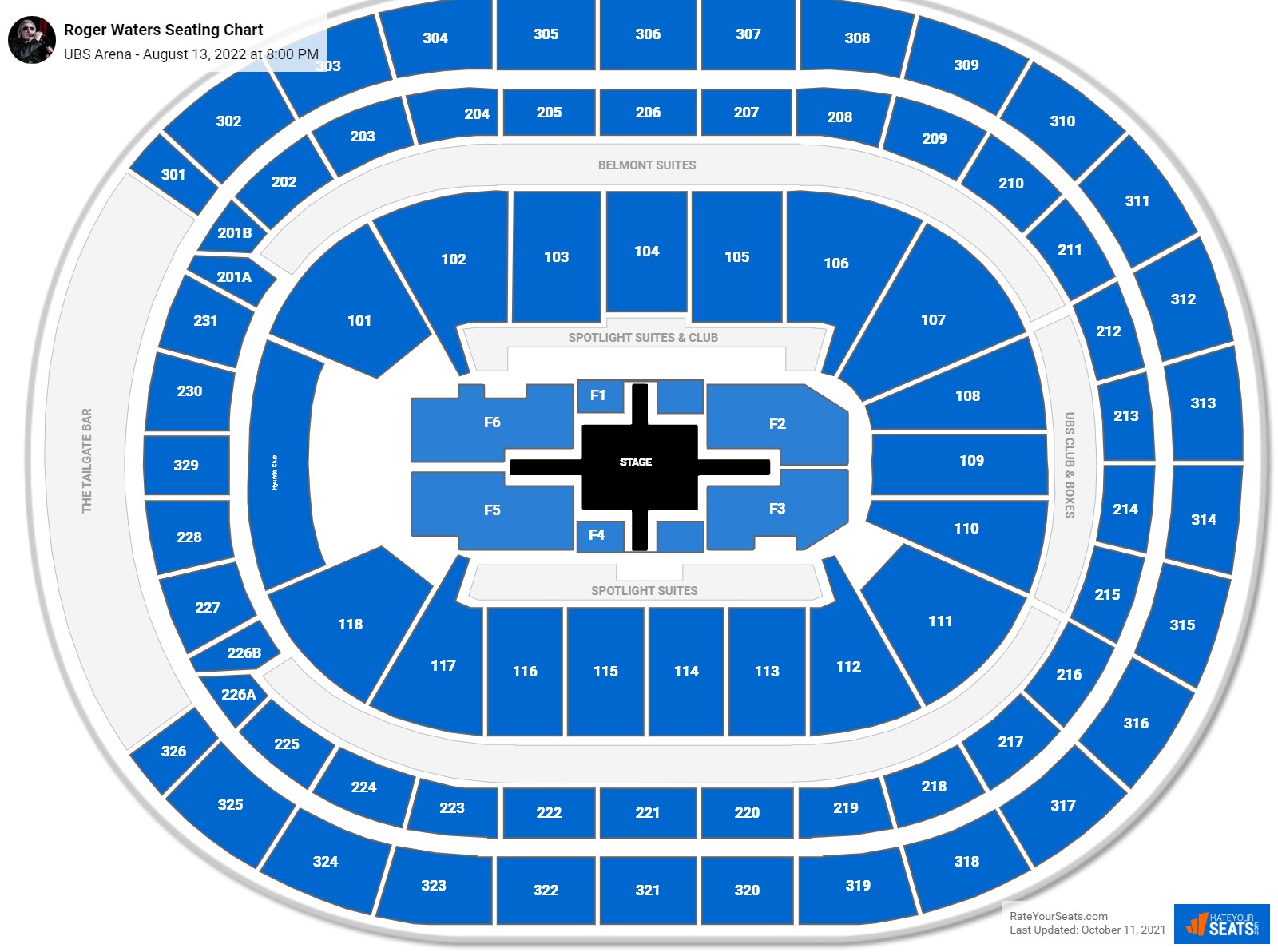 Roger Waters seating chart UBS Arena