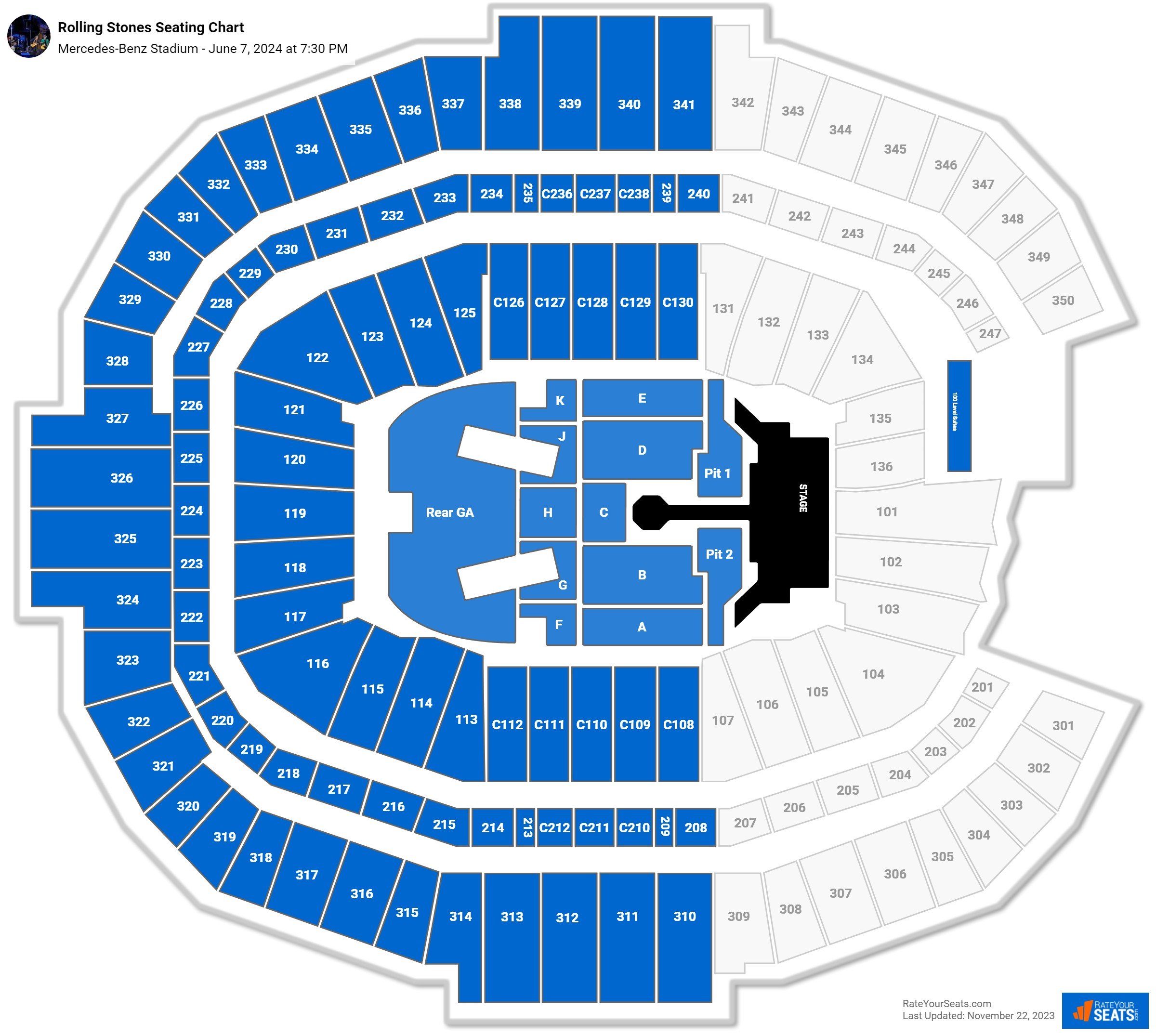 Mercedes Benz Stadium Concert Seating