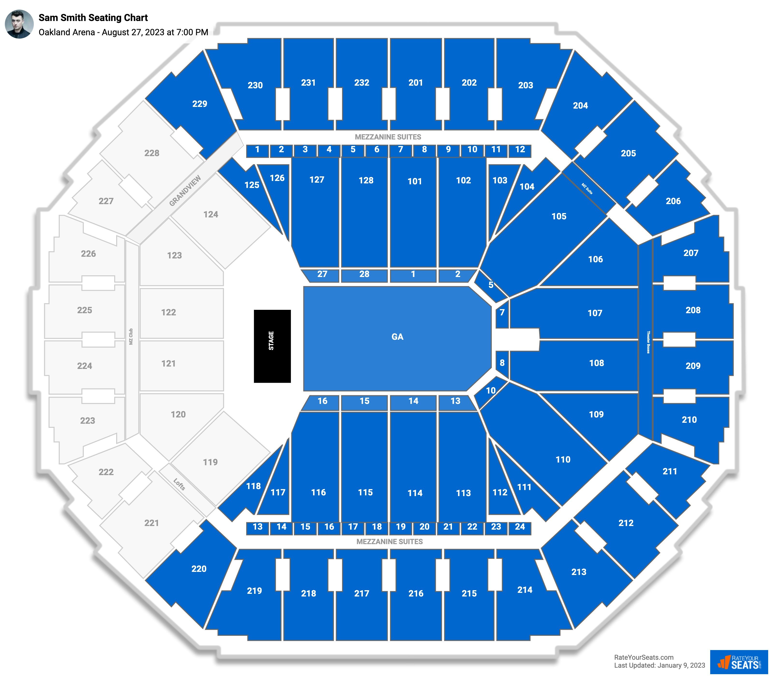 Bts Oakland Seating Chart