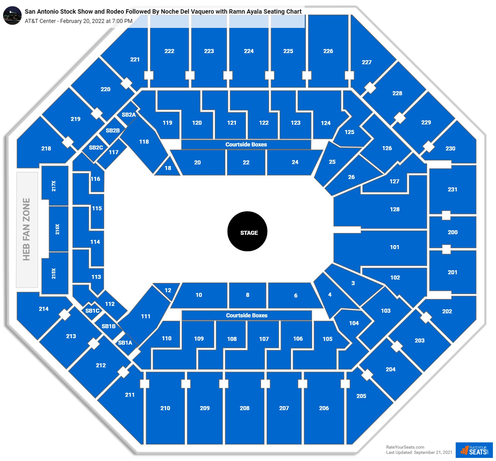 San Antonio Stock Show and Rodeo - Ramon Ayala seating chart AT&T Center