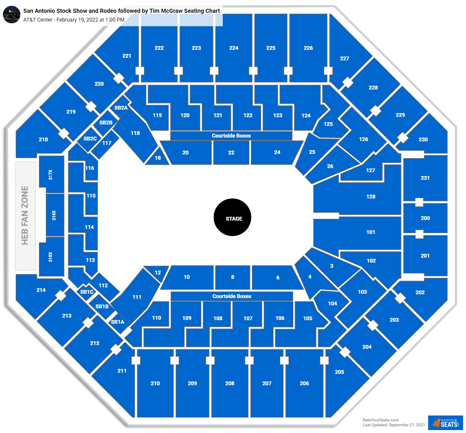 San Antonio Stock Show and Rodeo - Tim McGraw seating chart AT&T Center