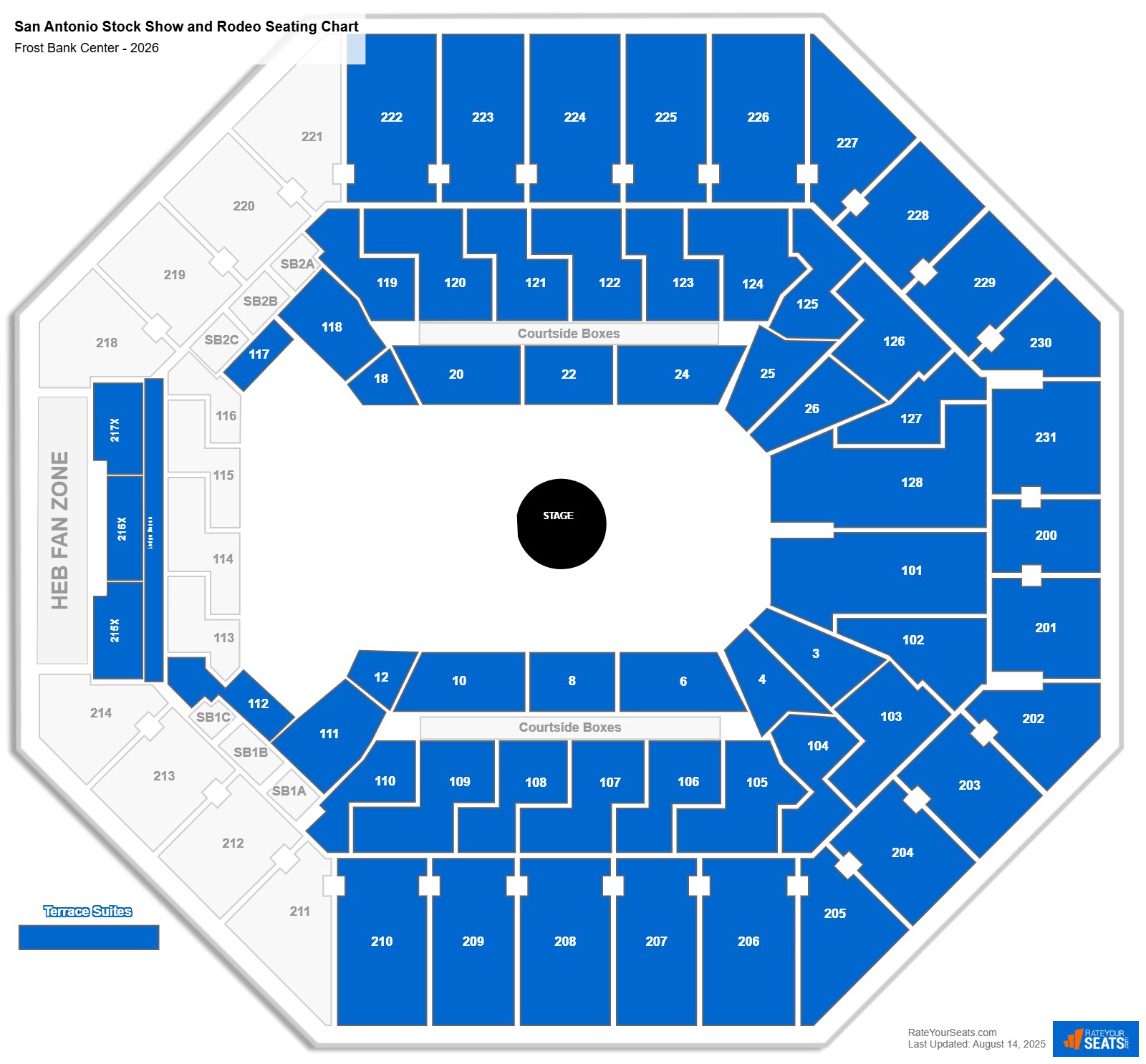 San Antonio Stock Show and Rodeo seating chart Frost Bank Center