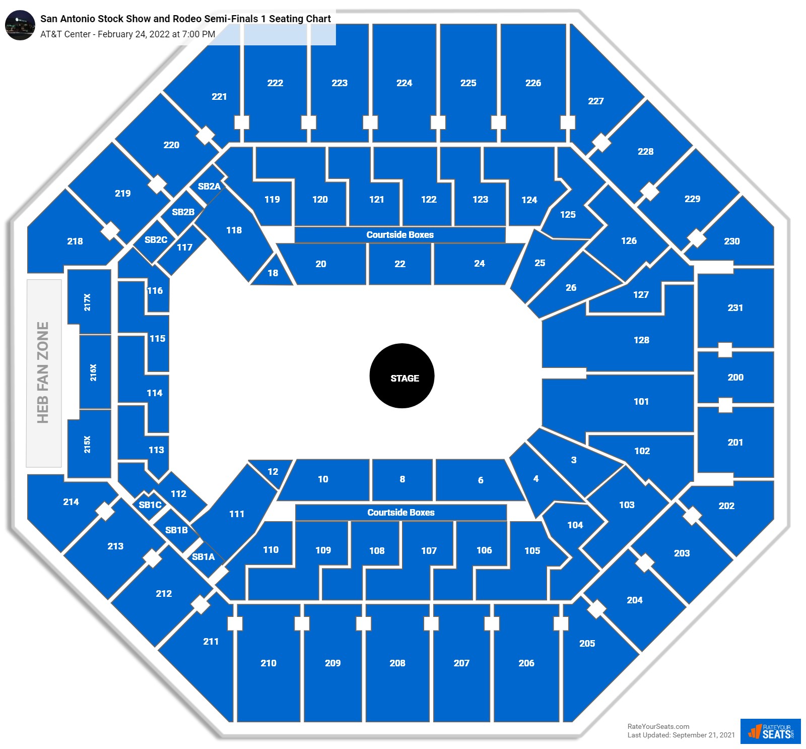 AT&T Center Seating Charts for Concerts