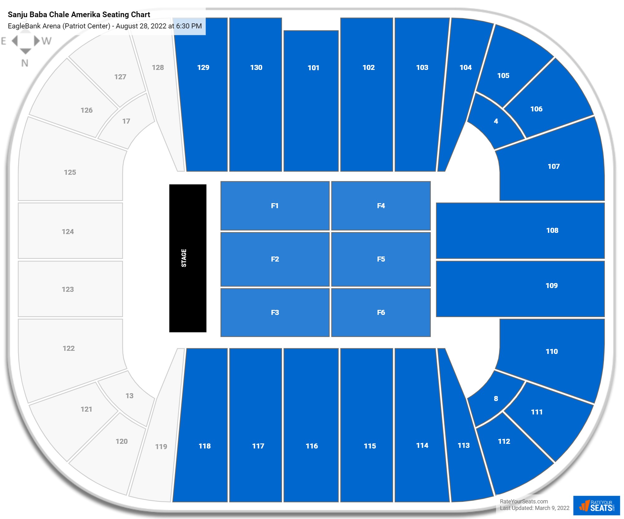 Sanju Baba Chale Amerika seating chart EagleBank Arena (Patriot Center)