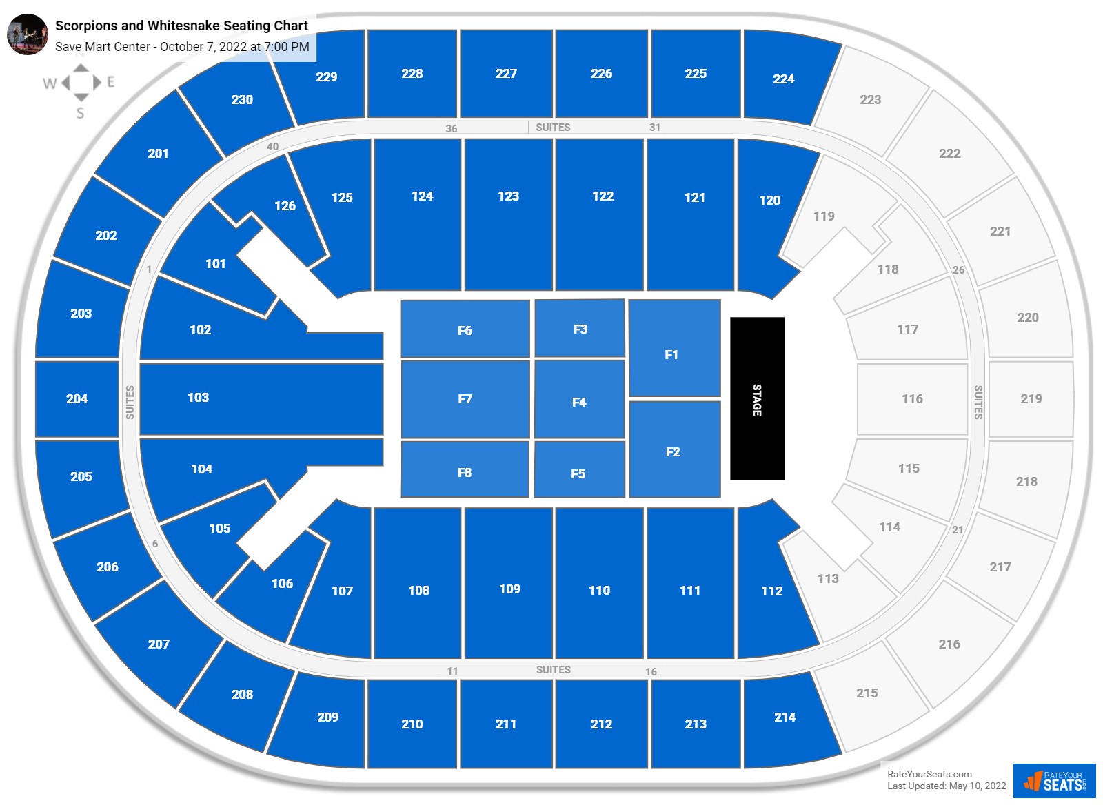 Scorpions seating chart Save Mart Center