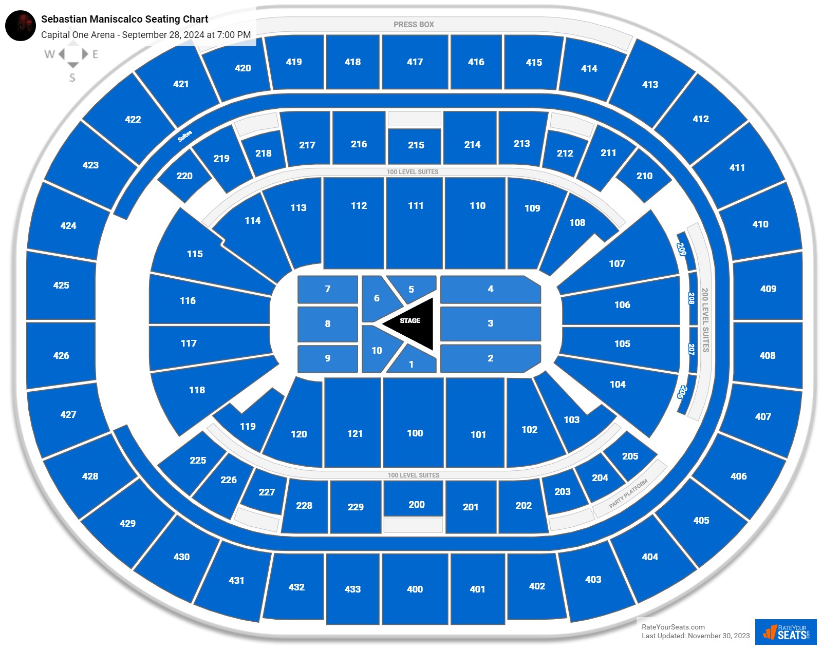 Sebastian Maniscalco seating chart Capital One Arena