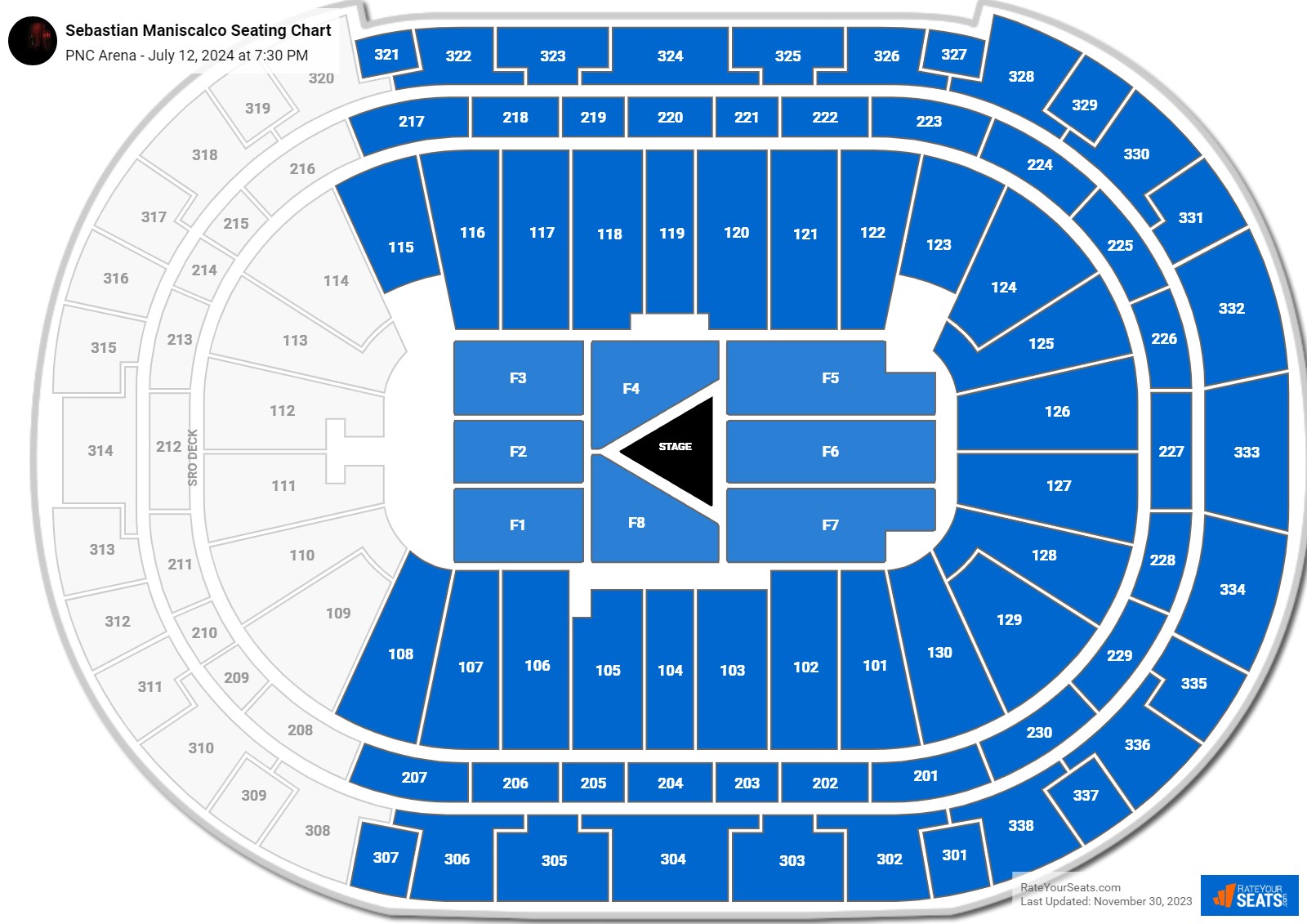 Sebastian Maniscalco seating chart PNC Arena