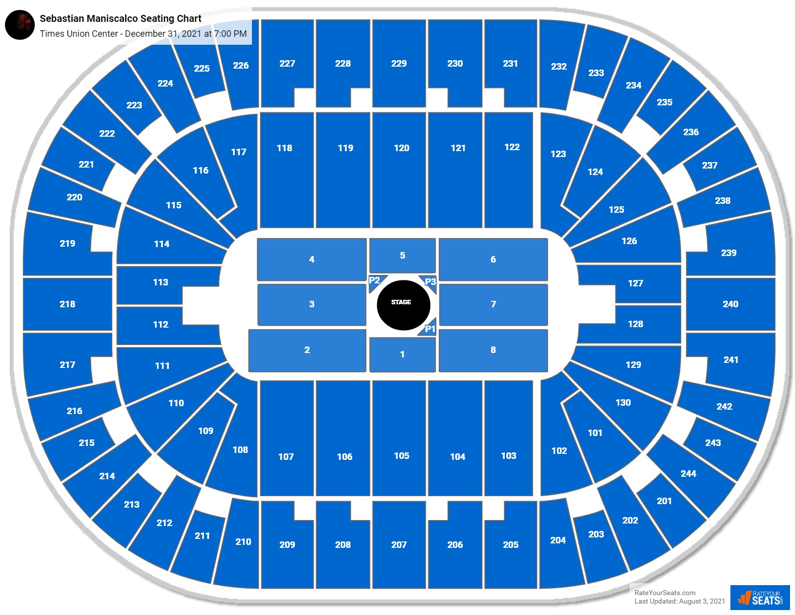 Sebastian Maniscalco seating chart Times Union Center