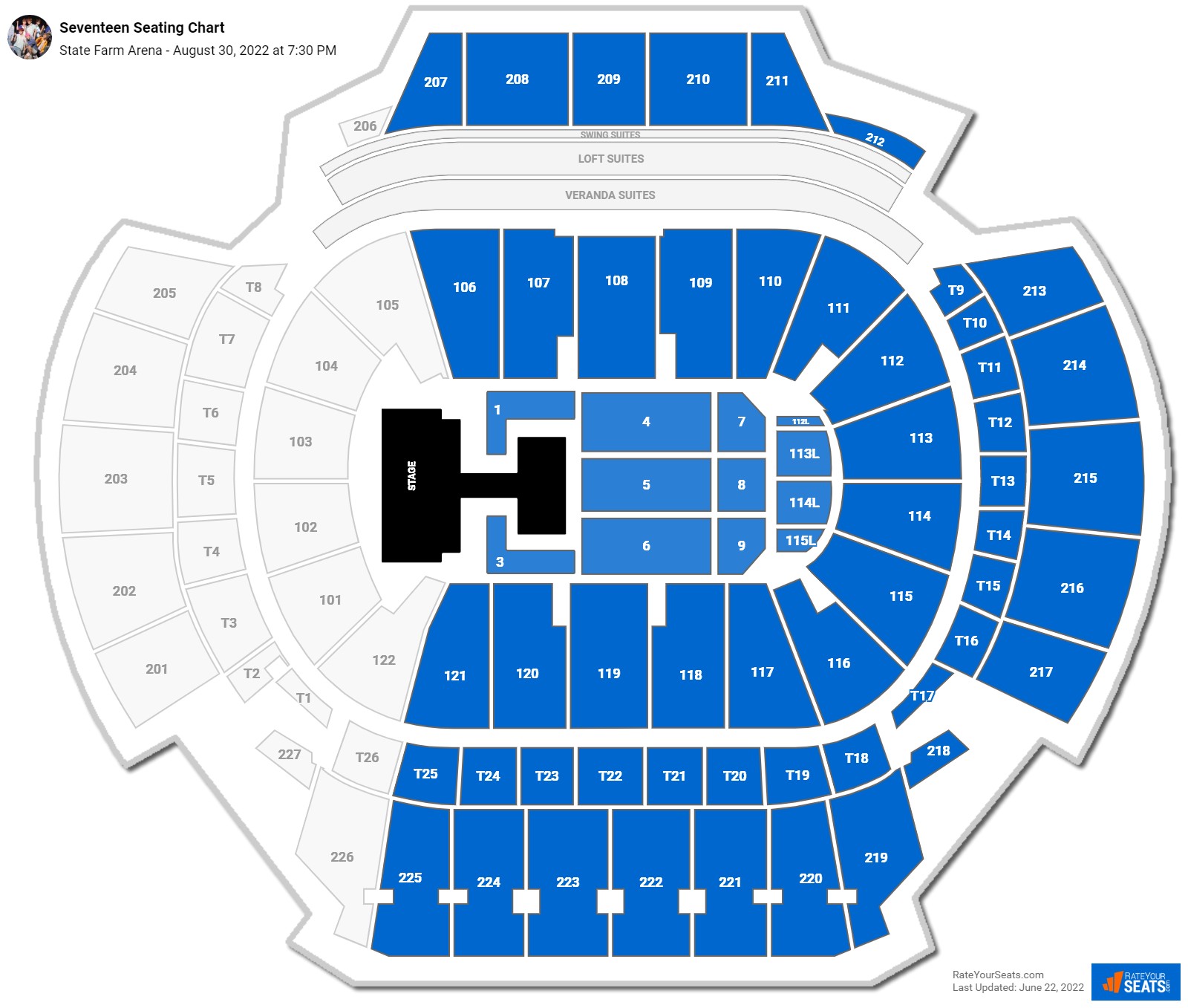 Seventeen seating chart State Farm Arena