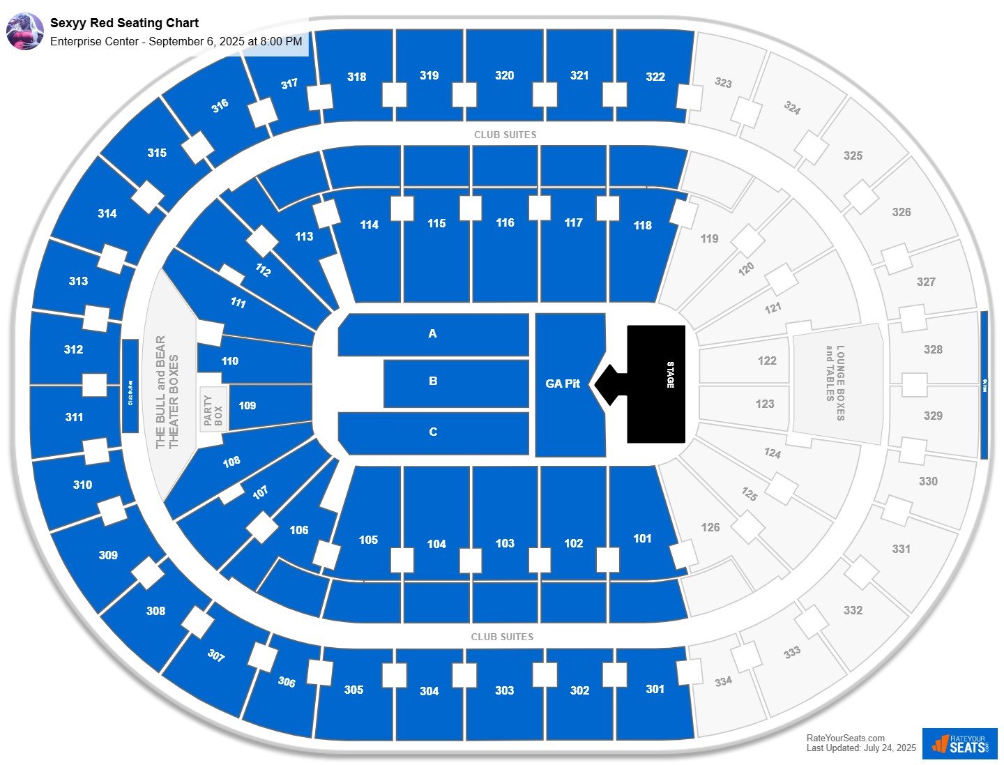 Sexyy Red seating chart Enterprise Center