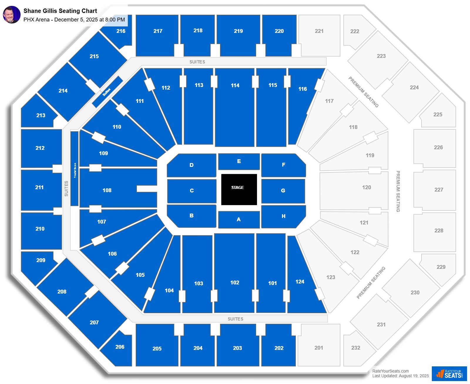Shane Gillis seating chart Mortgage Matchup Center
