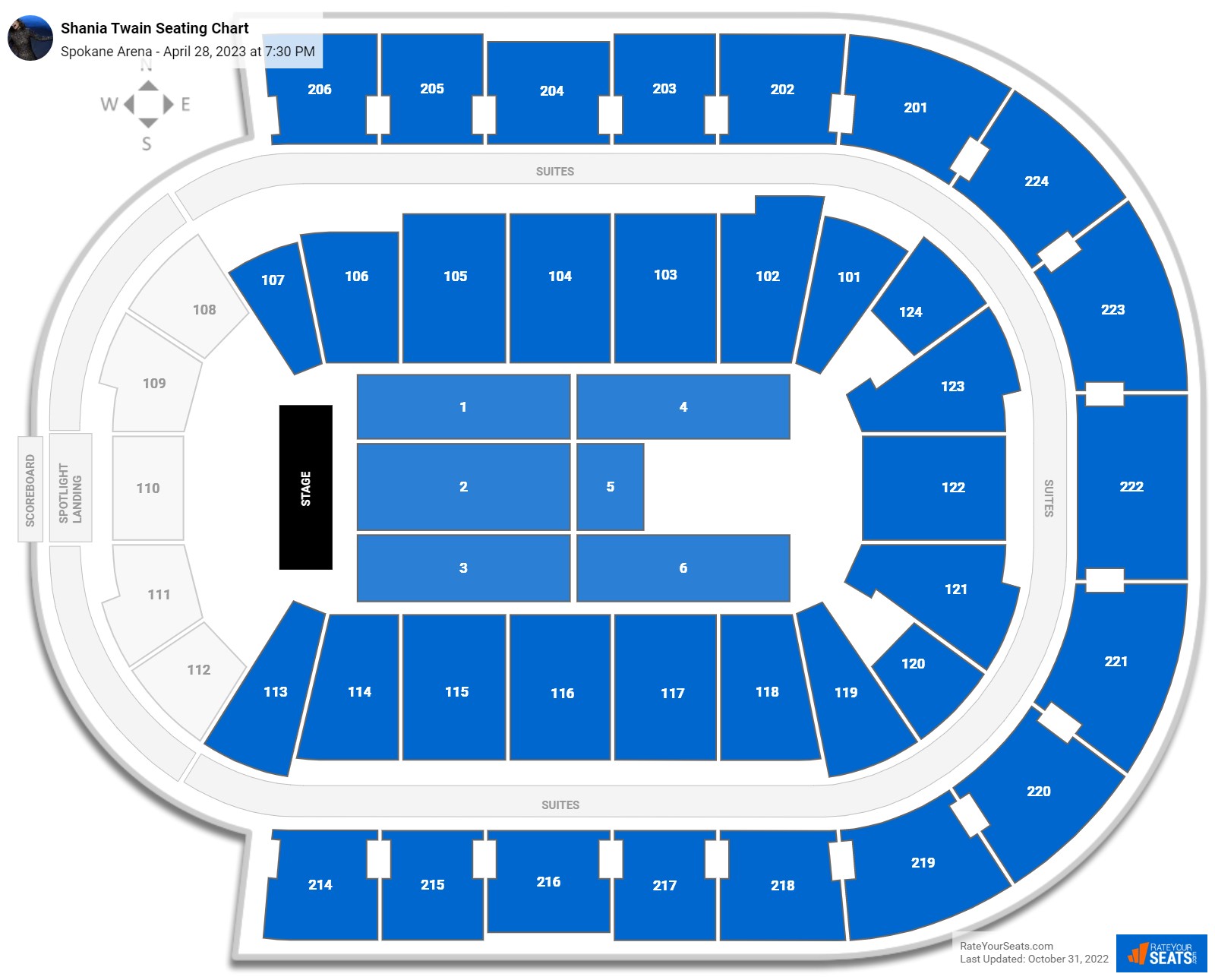 Spokane Arena Concert Seating Chart