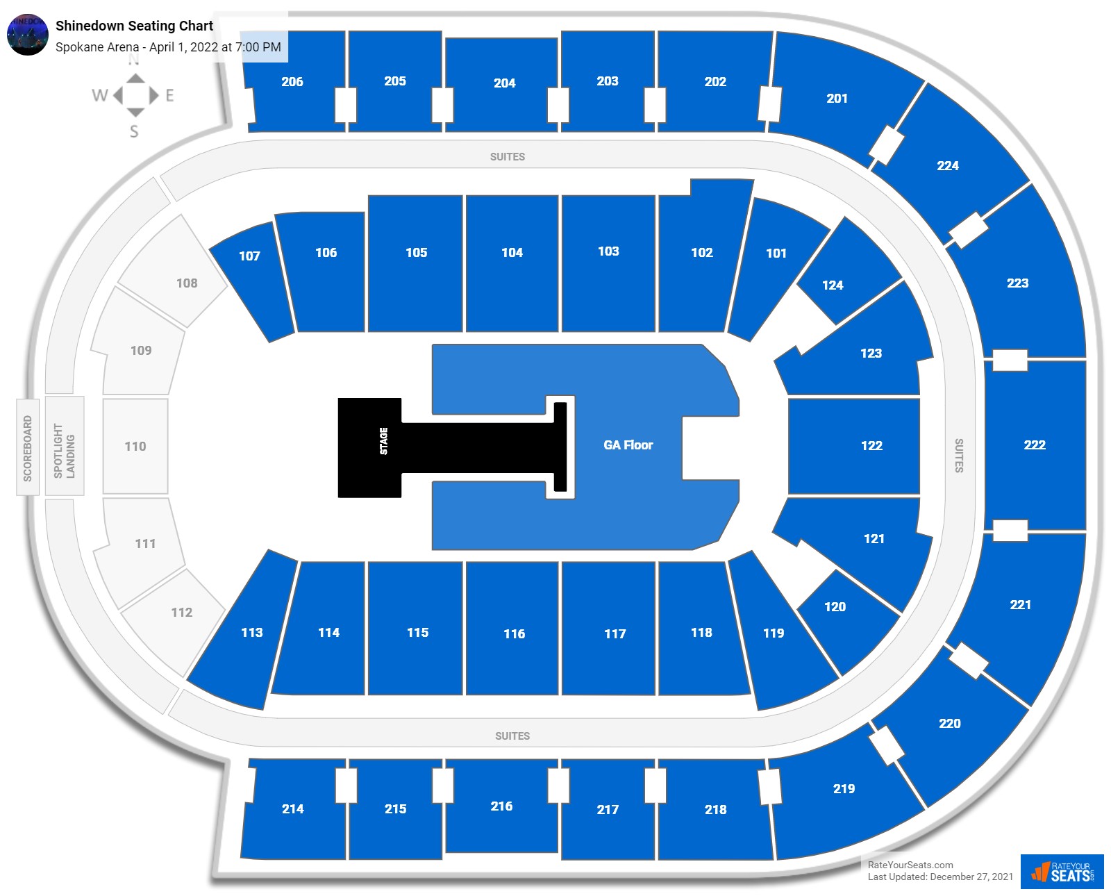 Spokane Arena Concert Seating Chart