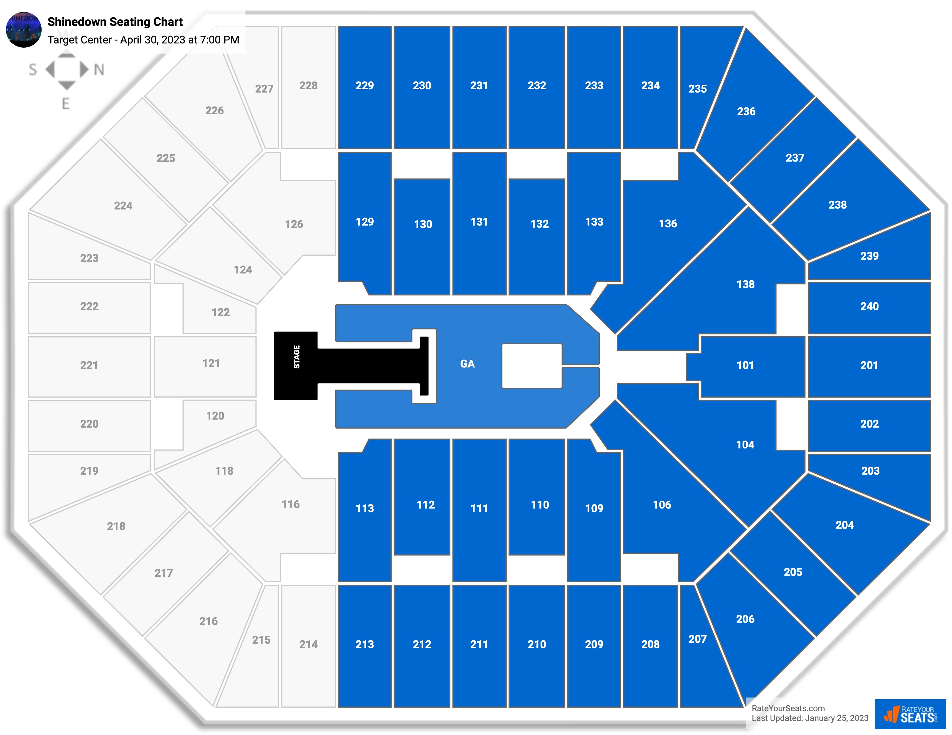Target Center Concert Seating Chart