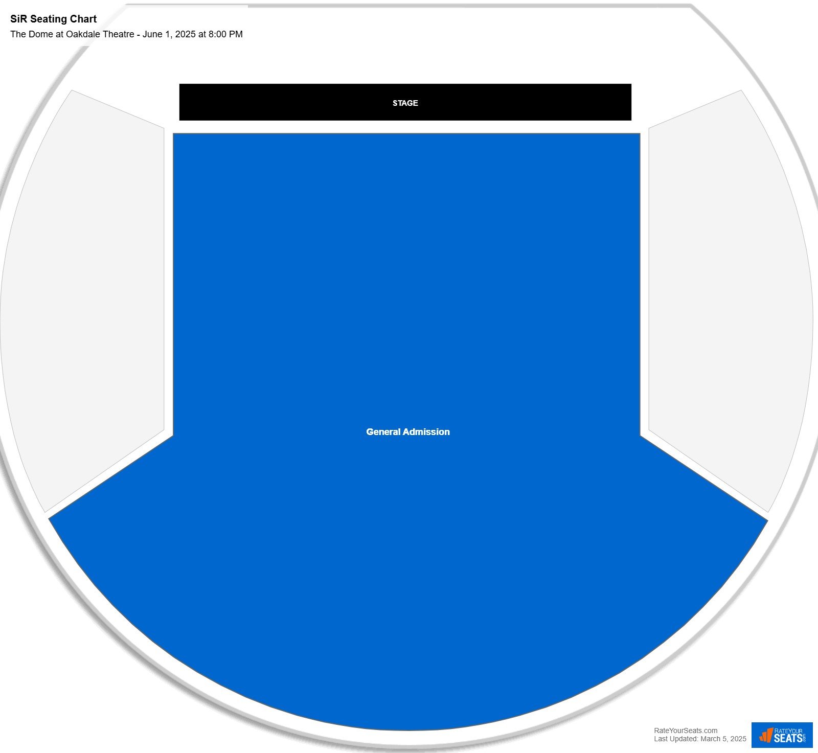 SiR seating chart The Dome at Oakdale Theatre