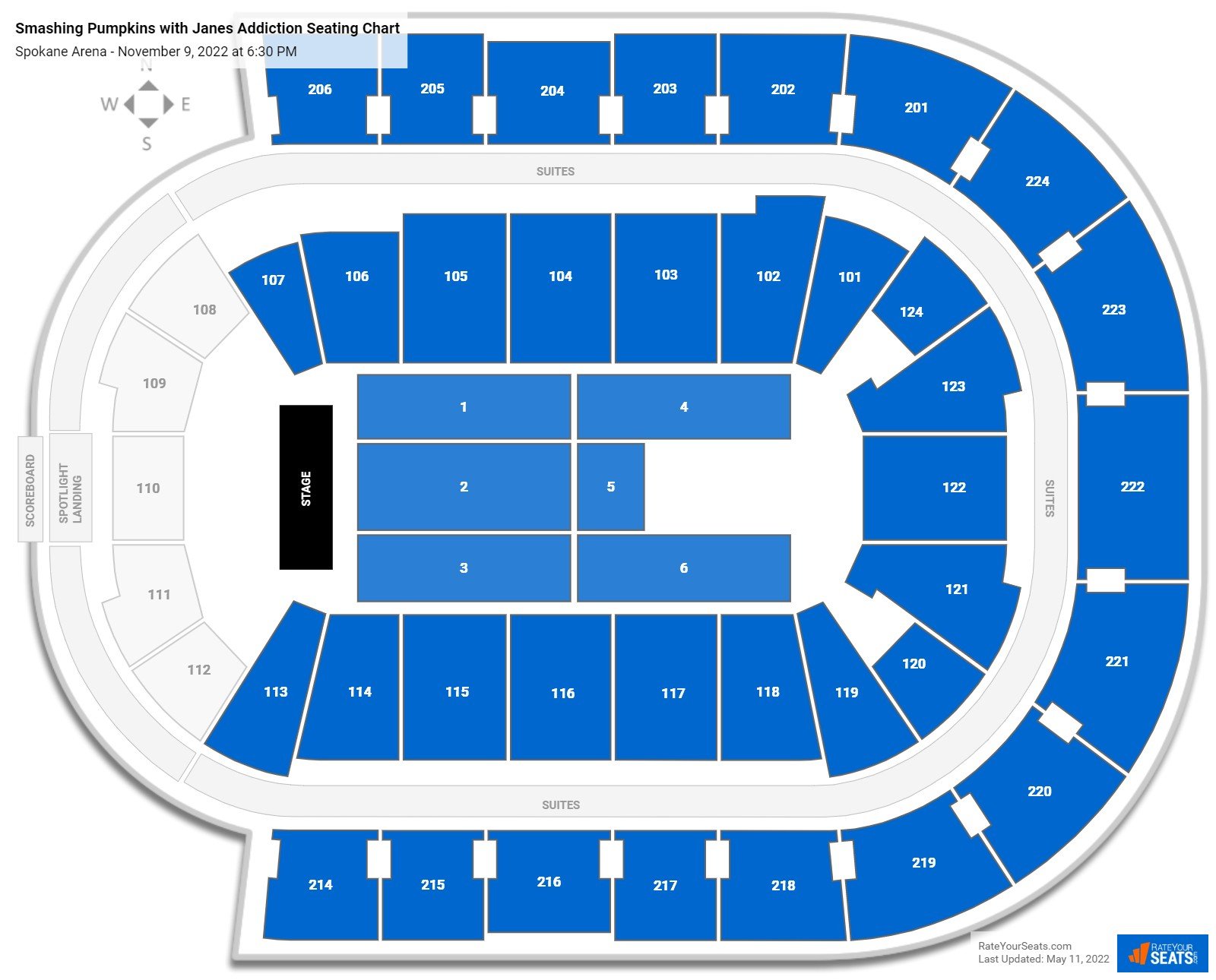 Spokane Arena Concert Seating Chart