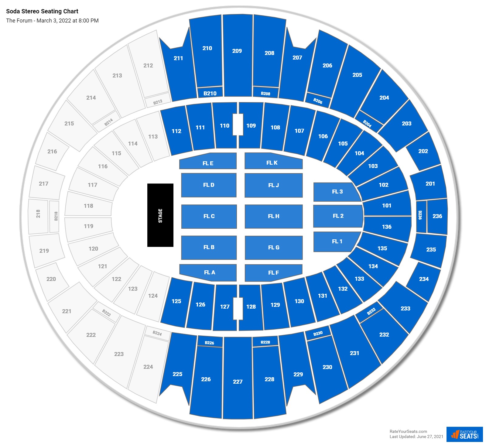Soda Stereo seating chart The Forum.