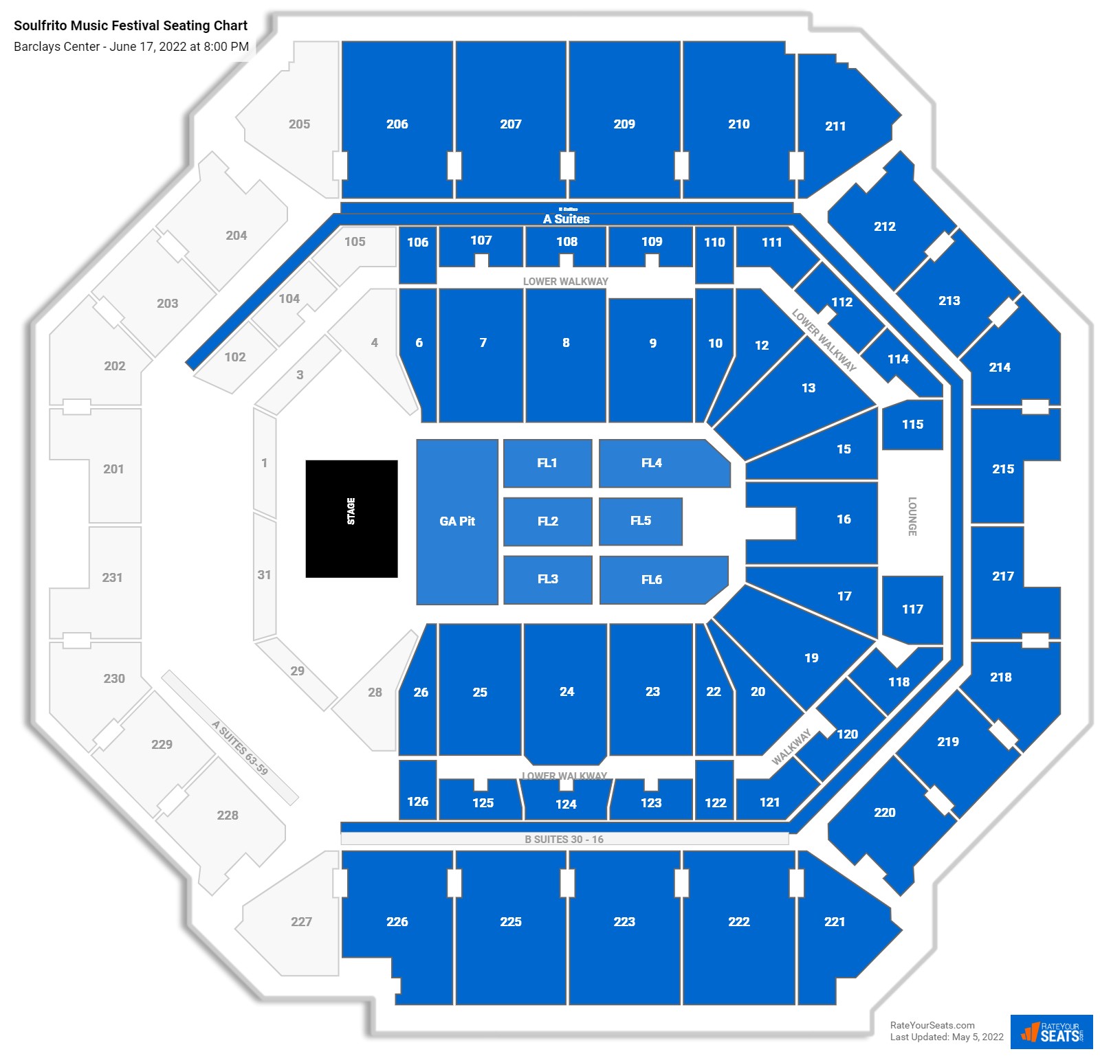 Soulfrito Music Festival seating chart Barclays Center