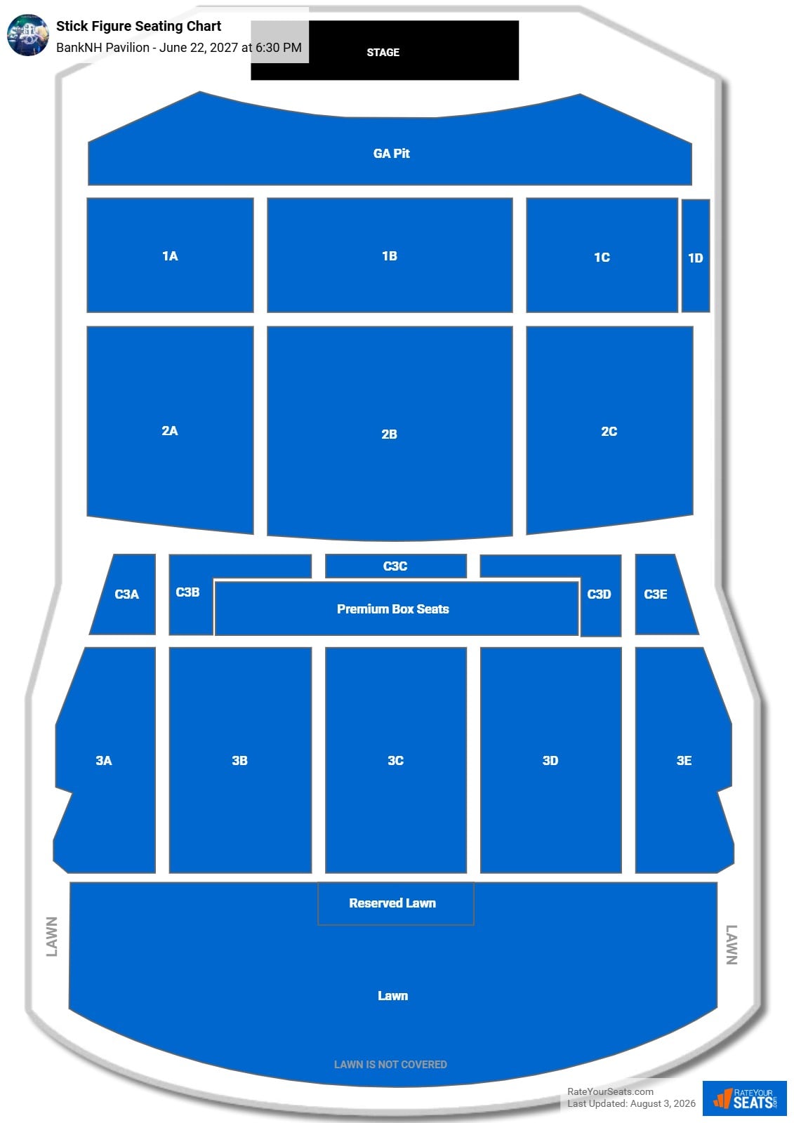 Stick Figure Seating Chart at BankNH Pavilion