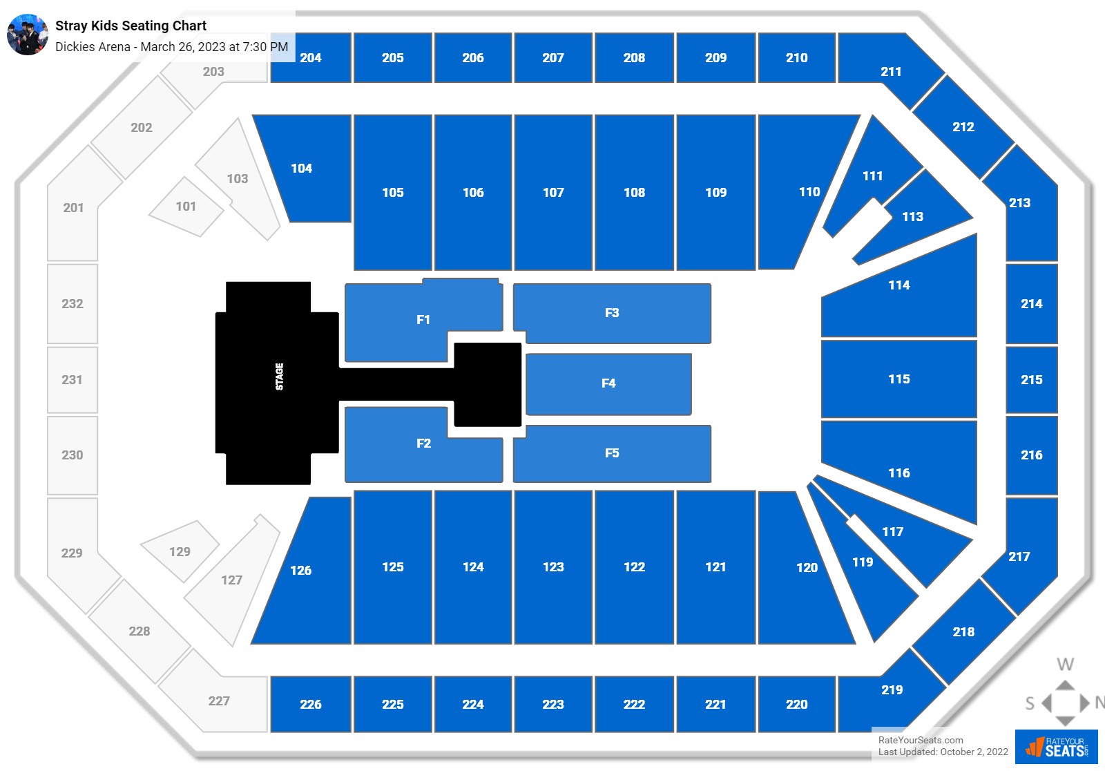 Dickies Arena Concert Seating Chart