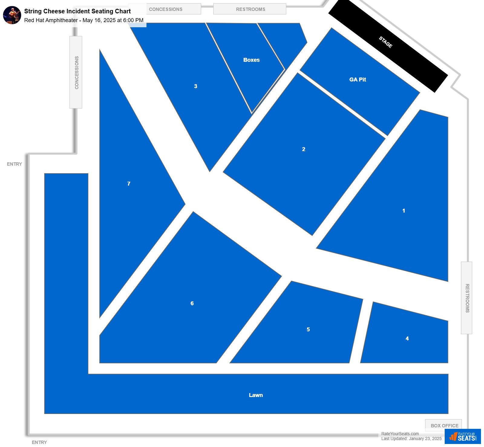 String Cheese Incident seating chart Red Hat Amphitheater
