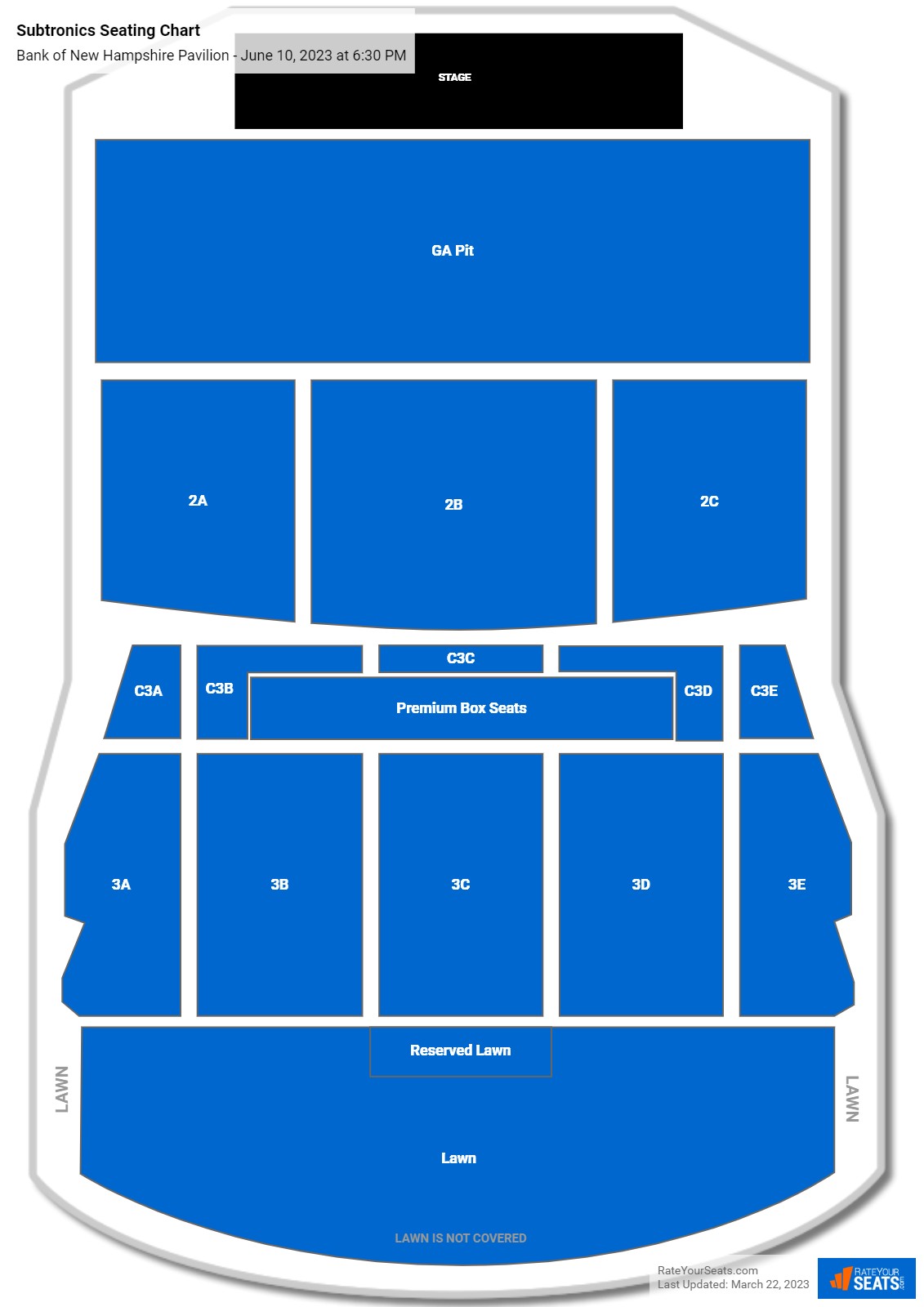 Subtronics seating chart Bank of New Hampshire Pavilion