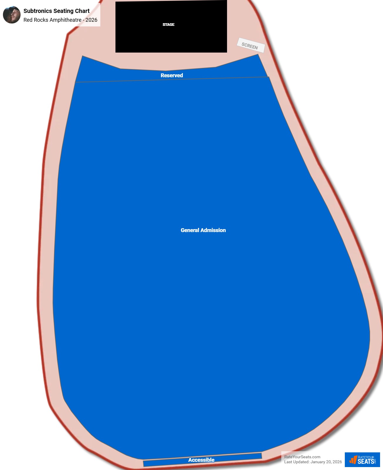 Subtronics seating chart Red Rocks Amphitheatre