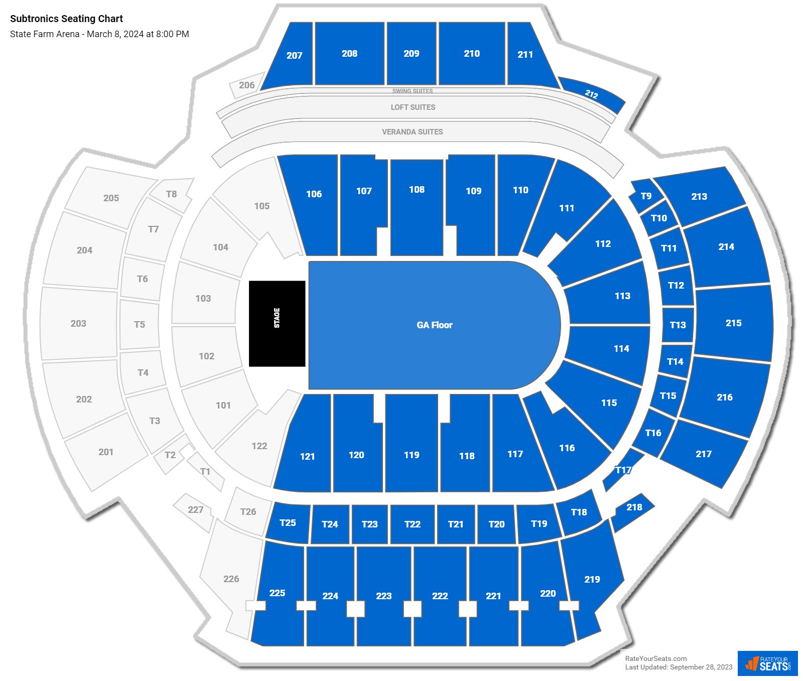 Subtronics seating chart State Farm Arena