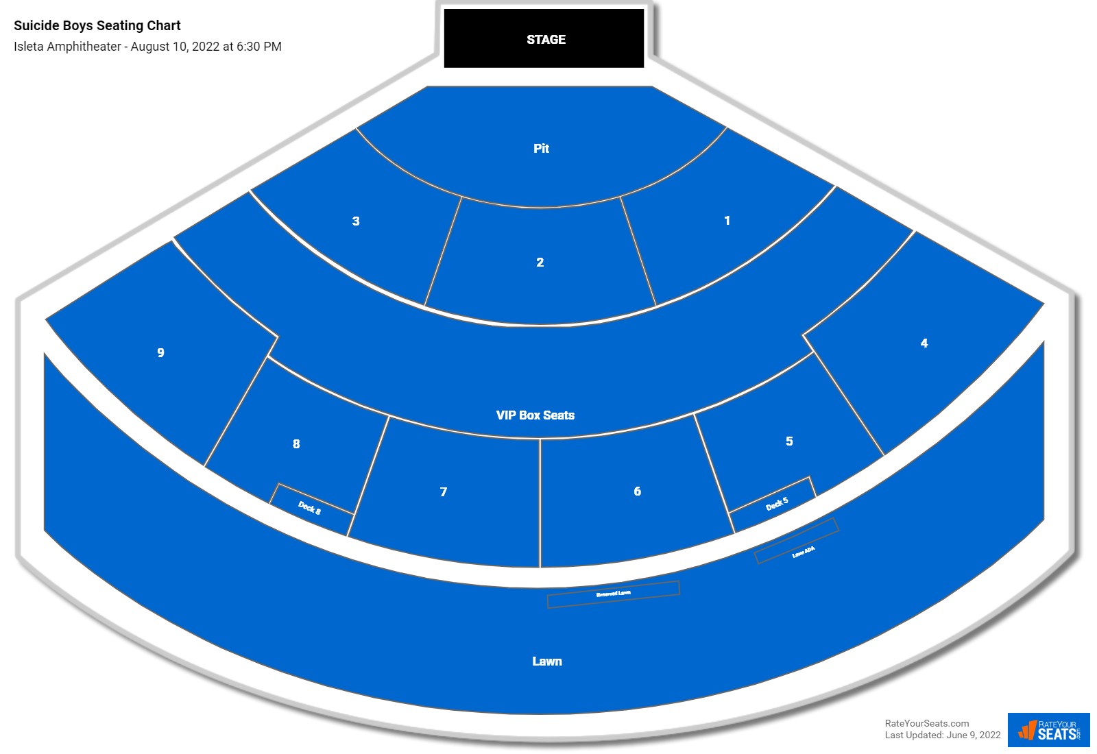 Suicide Boys seating chart Isleta Amphitheater