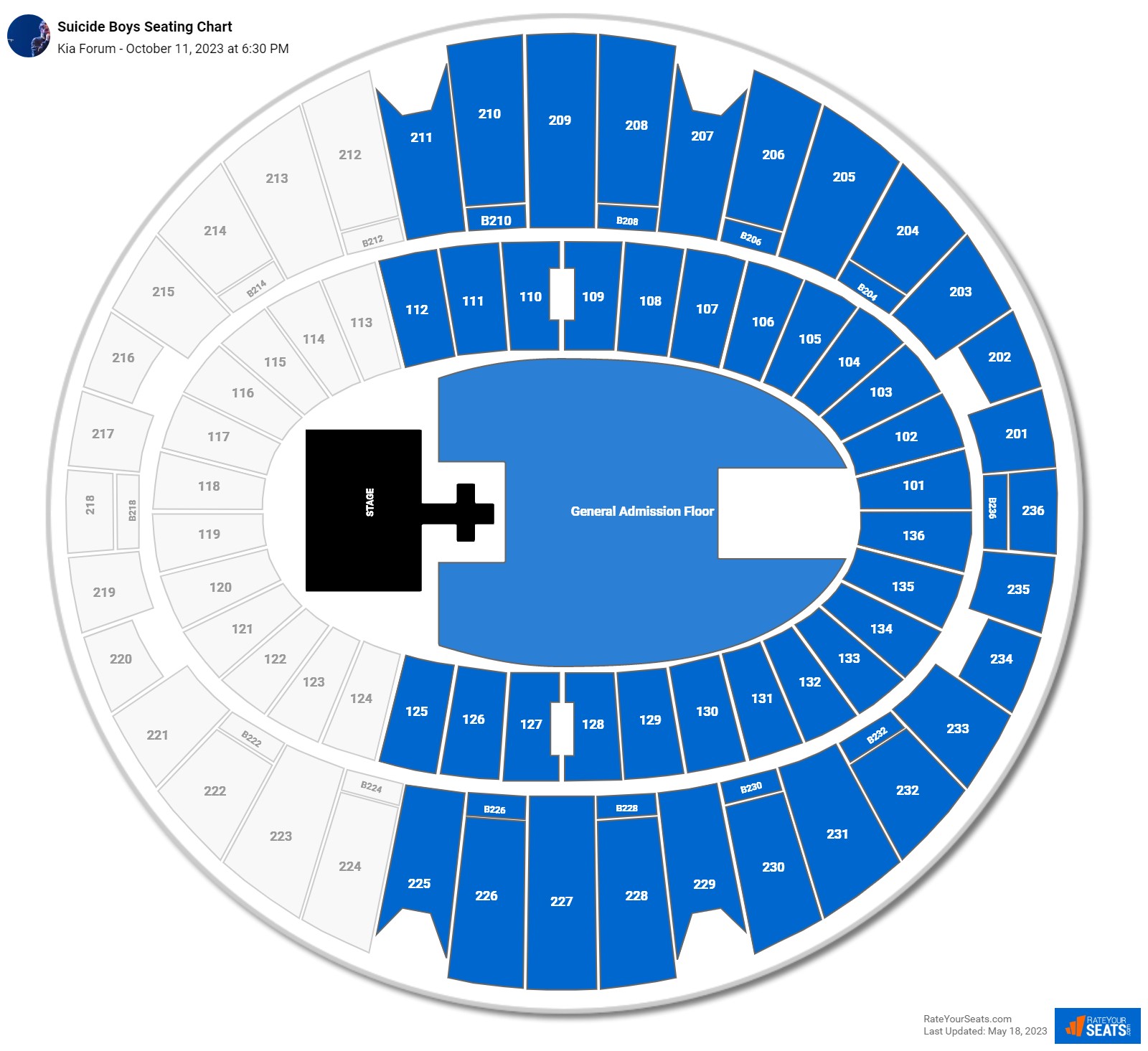 Suicide Boys seating chart Kia Forum