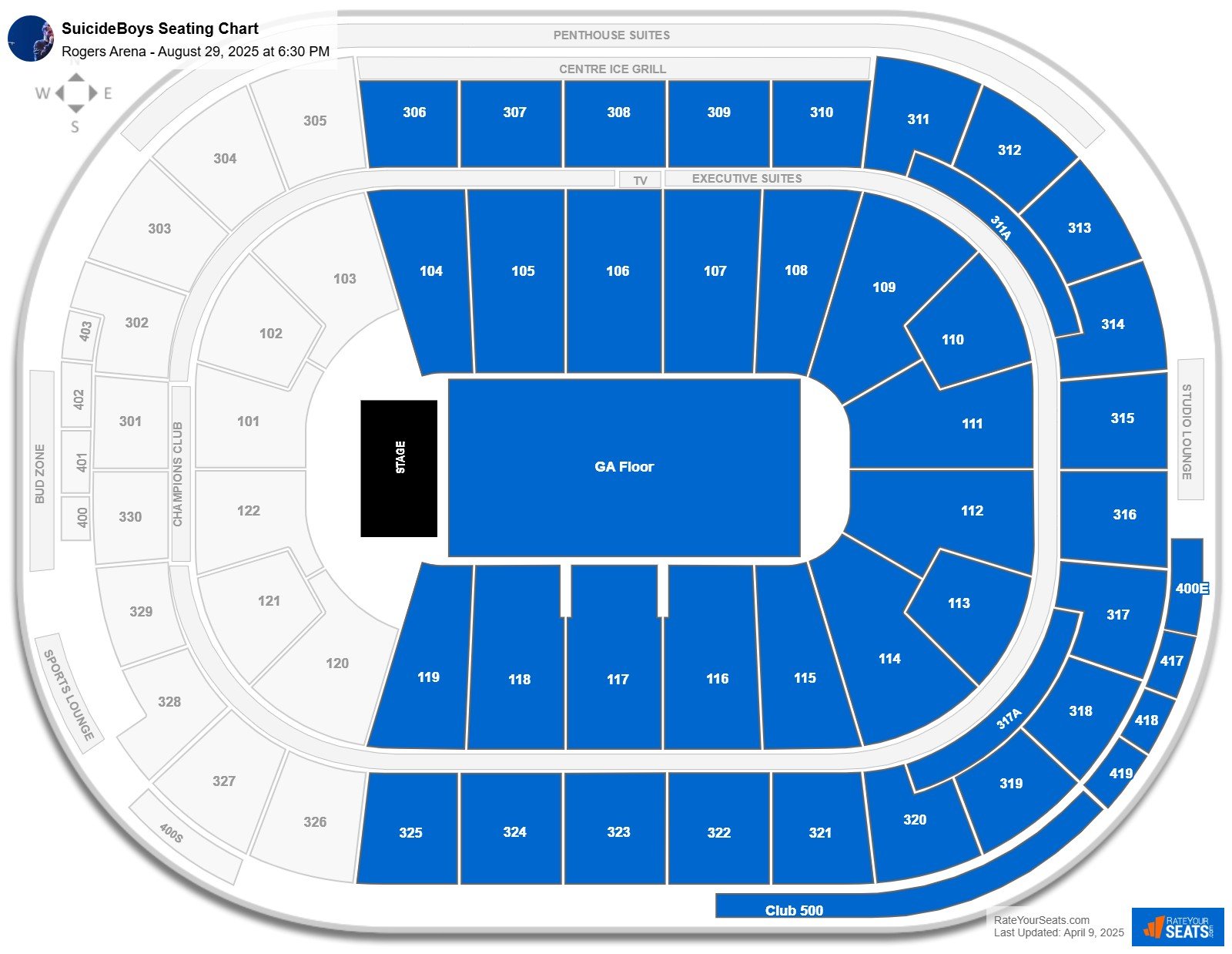 SuicideBoys seating chart Rogers Arena
