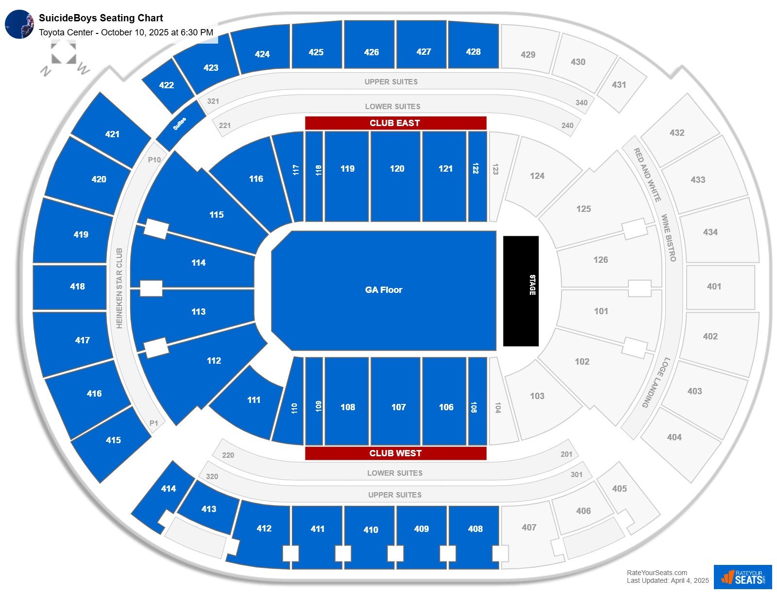 SuicideBoys seating chart Toyota Center