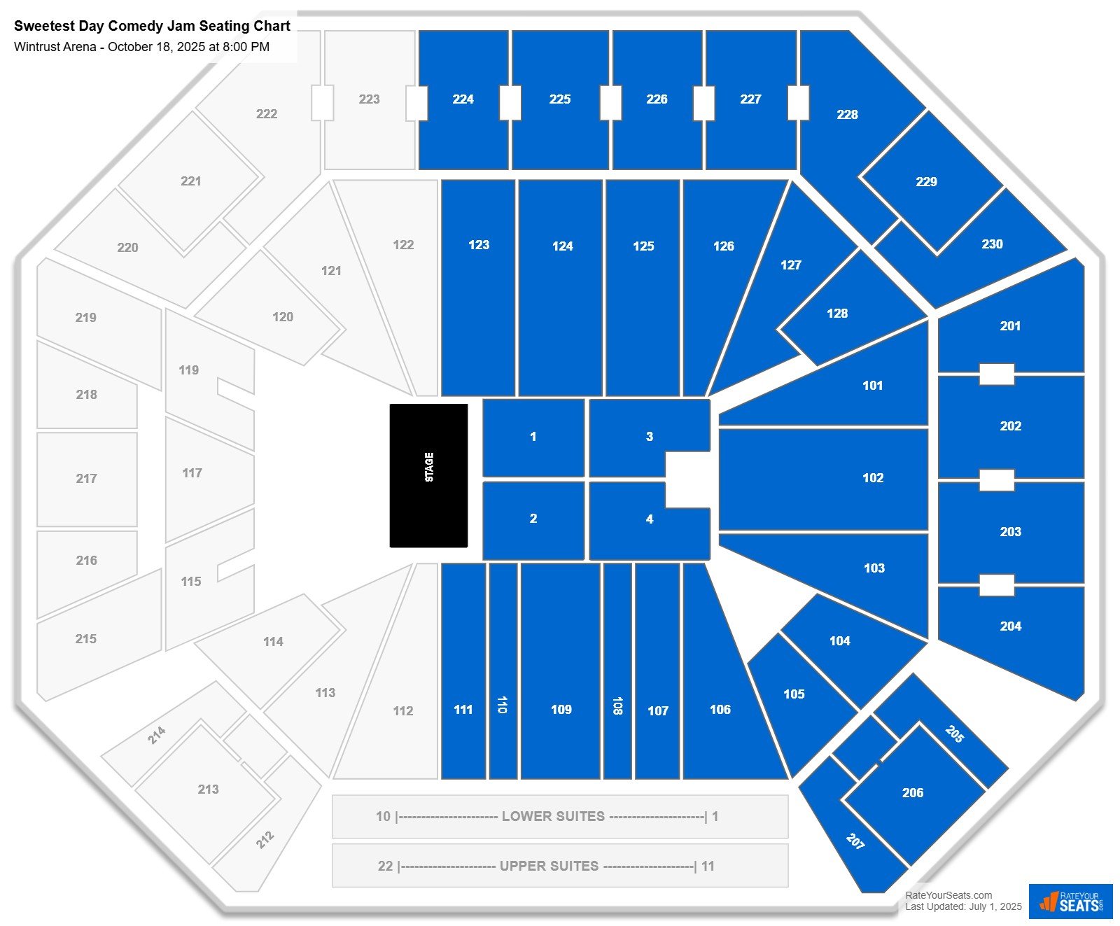 Sweetest Day Comedy Jam seating chart Wintrust Arena