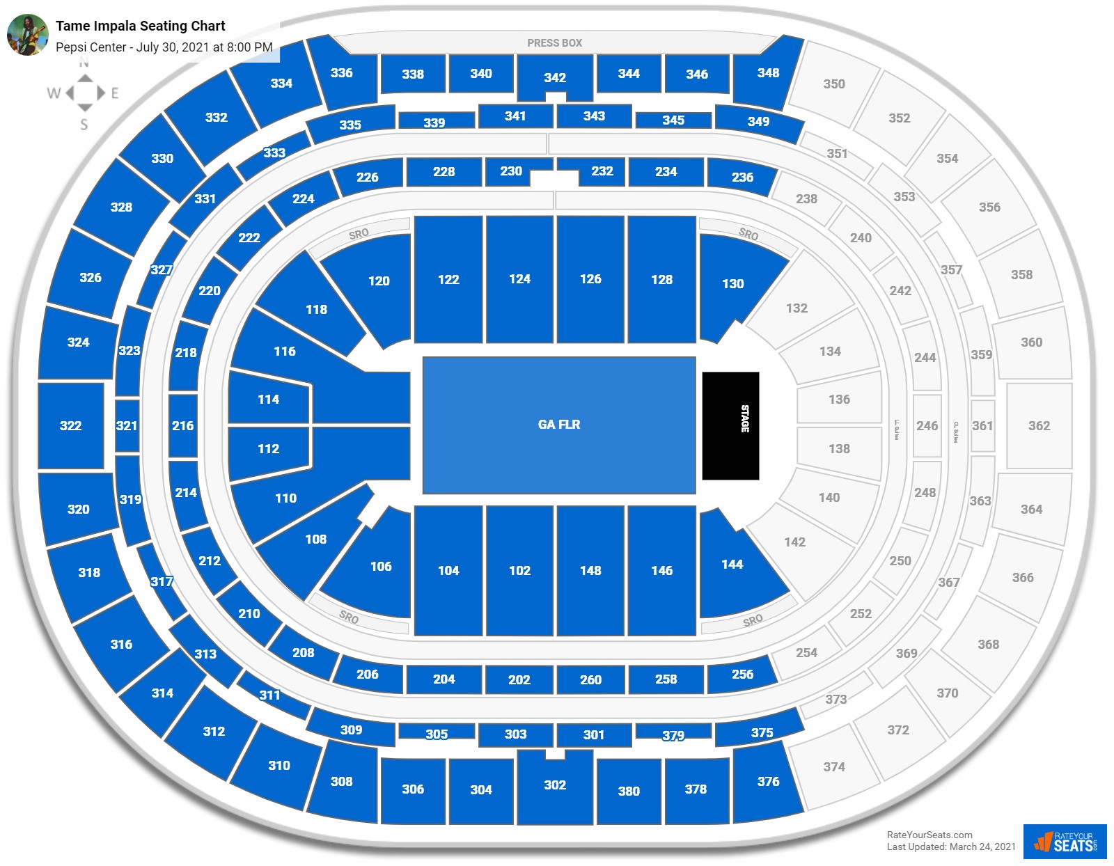 Ball Arena Seating Charts for Concerts