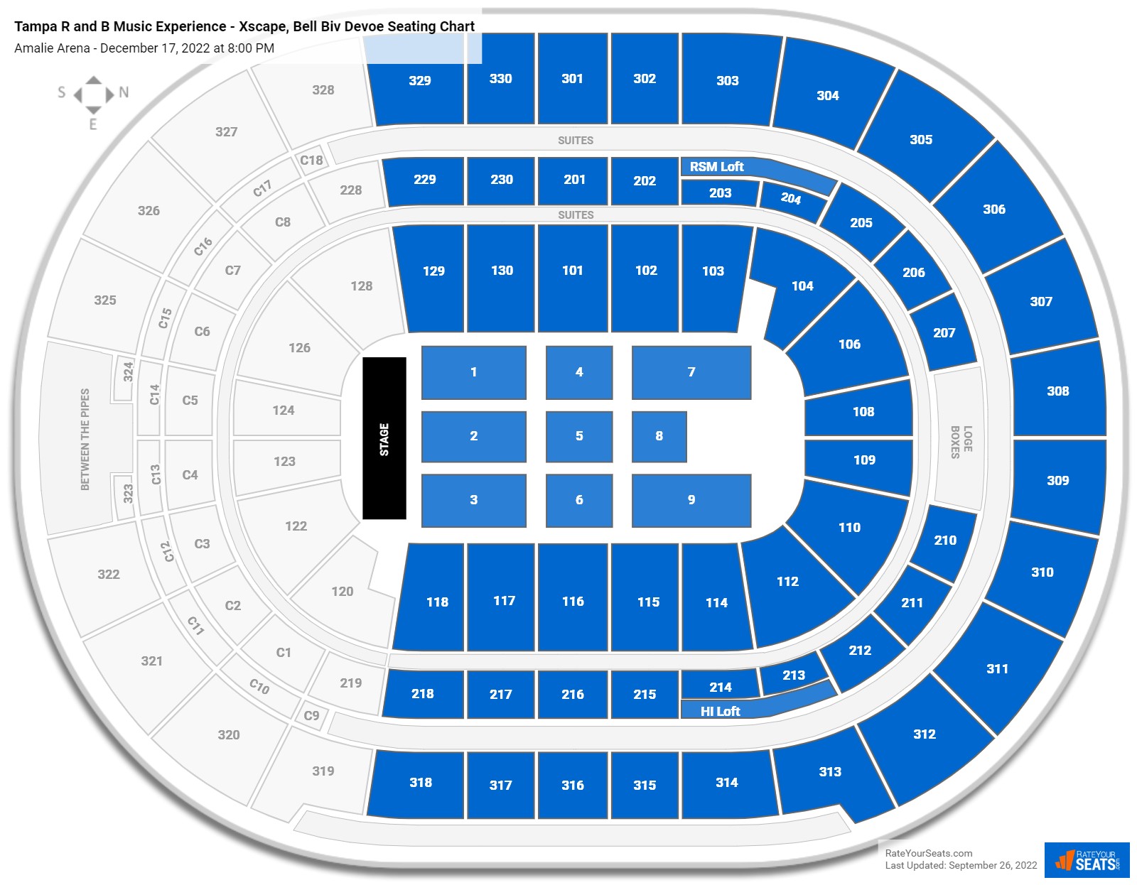 Tampa R and B Music Experience - Xscape, Bell Biv Devoe seating chart Amalie Arena