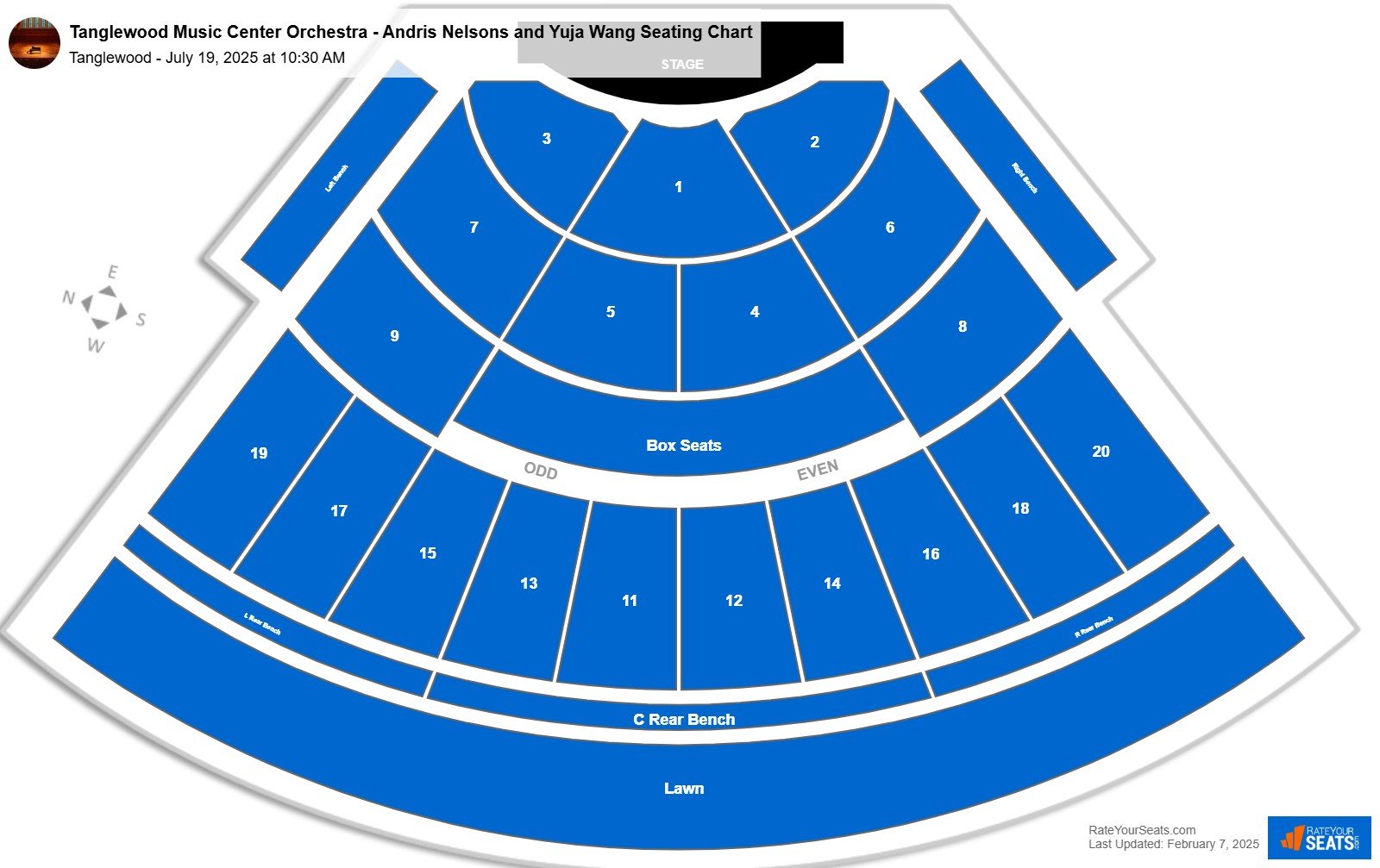 Tanglewood Music Center Orchestra - Andris Nelsons and Yuja Wang Open Rehearsal seating chart Tanglewood