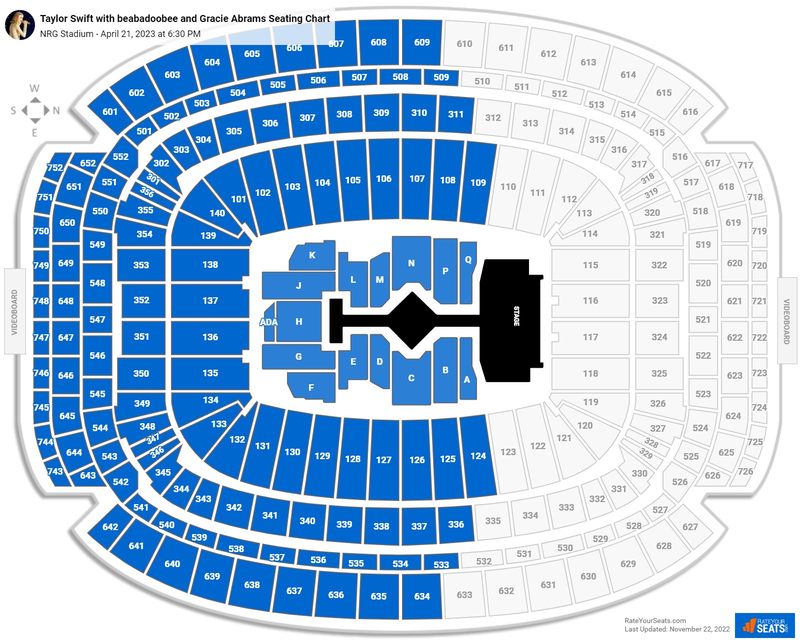 NRG Stadium Concert Seating Chart RateYourSeats
