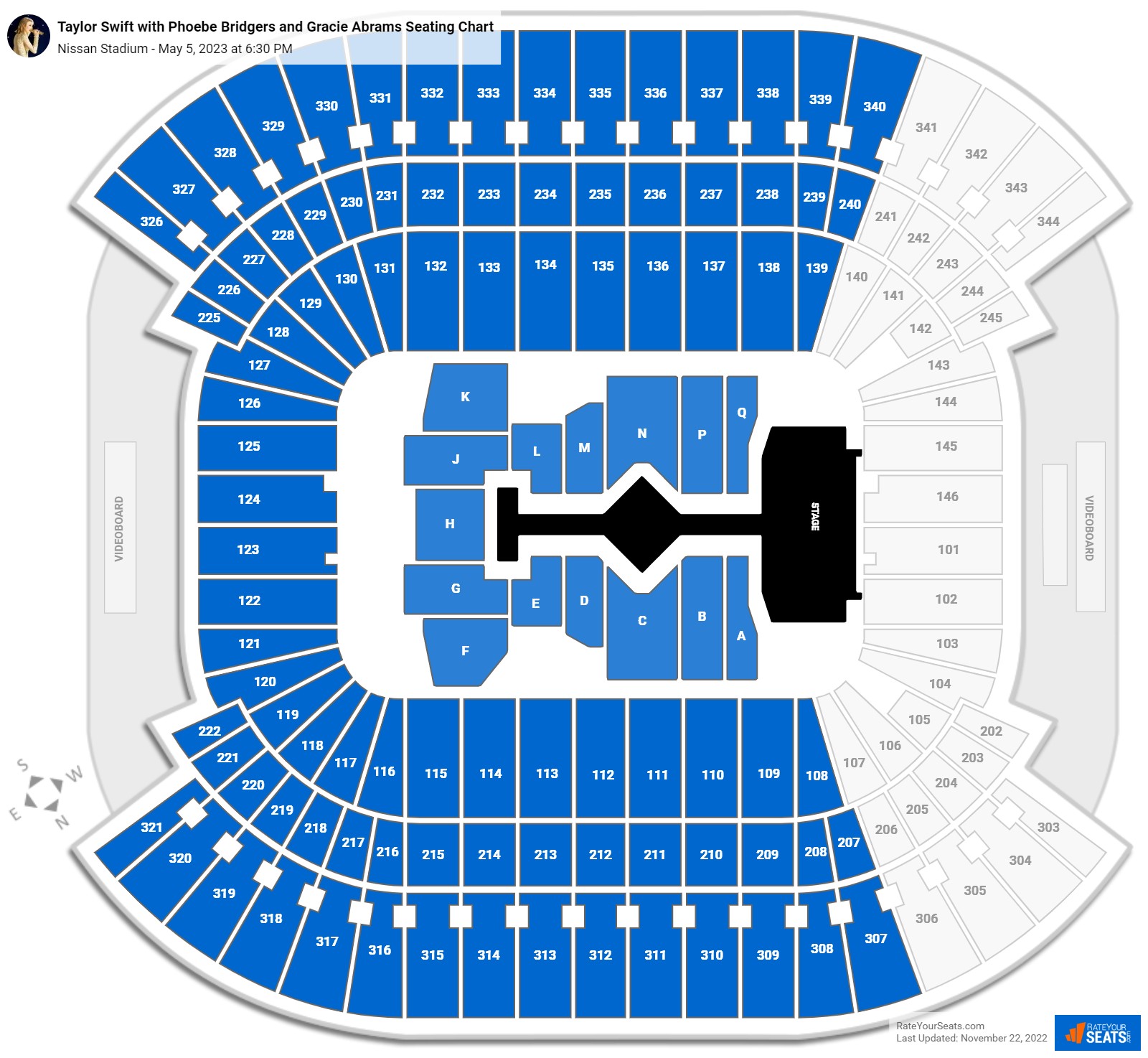 Nissan Stadium Concert Seating Chart - RateYourSeats.com