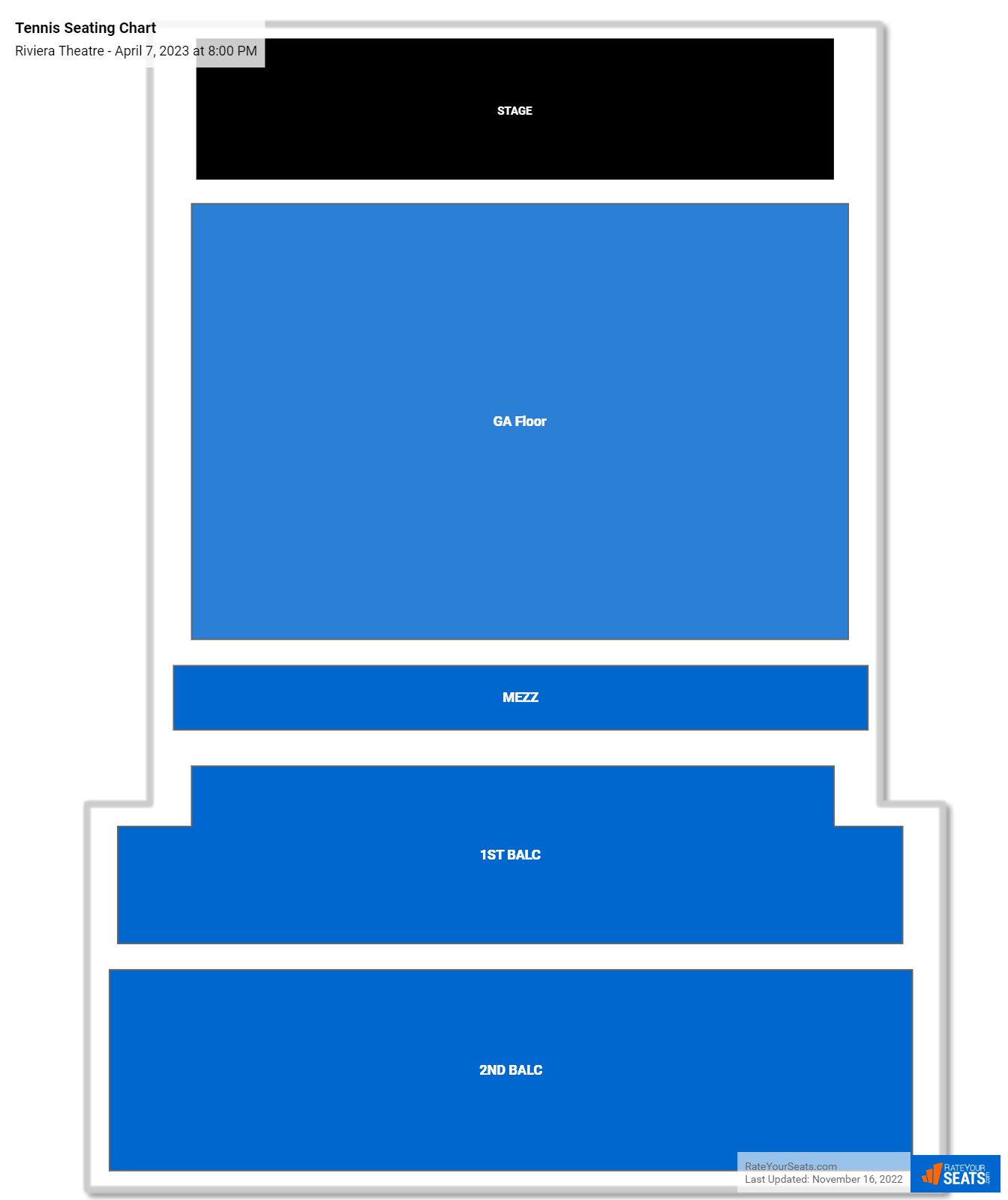 Tennis seating chart Riviera Theatre