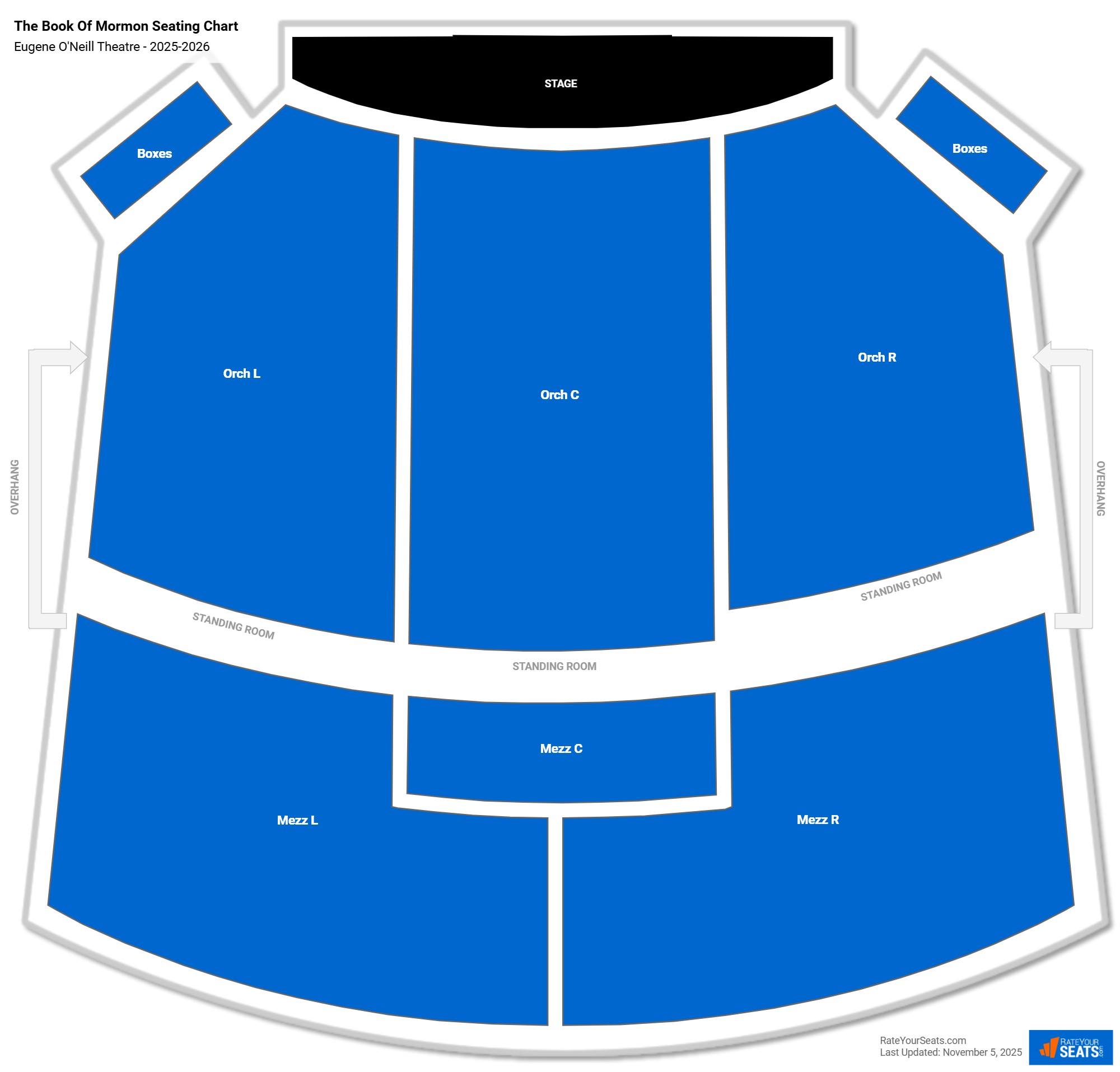 The Book Of Mormon seating chart Eugene O