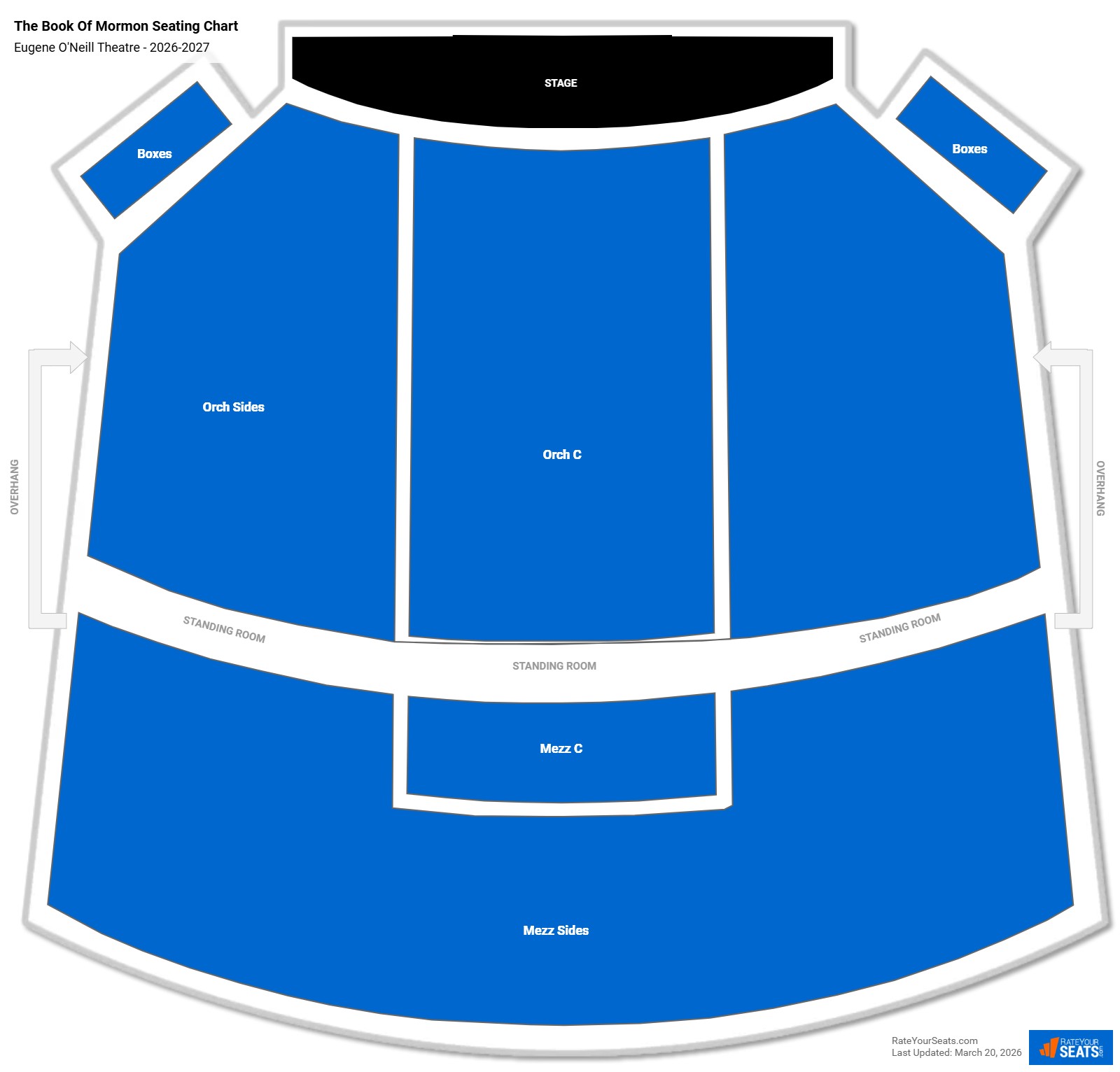 The Book Of Mormon seating chart Eugene O
