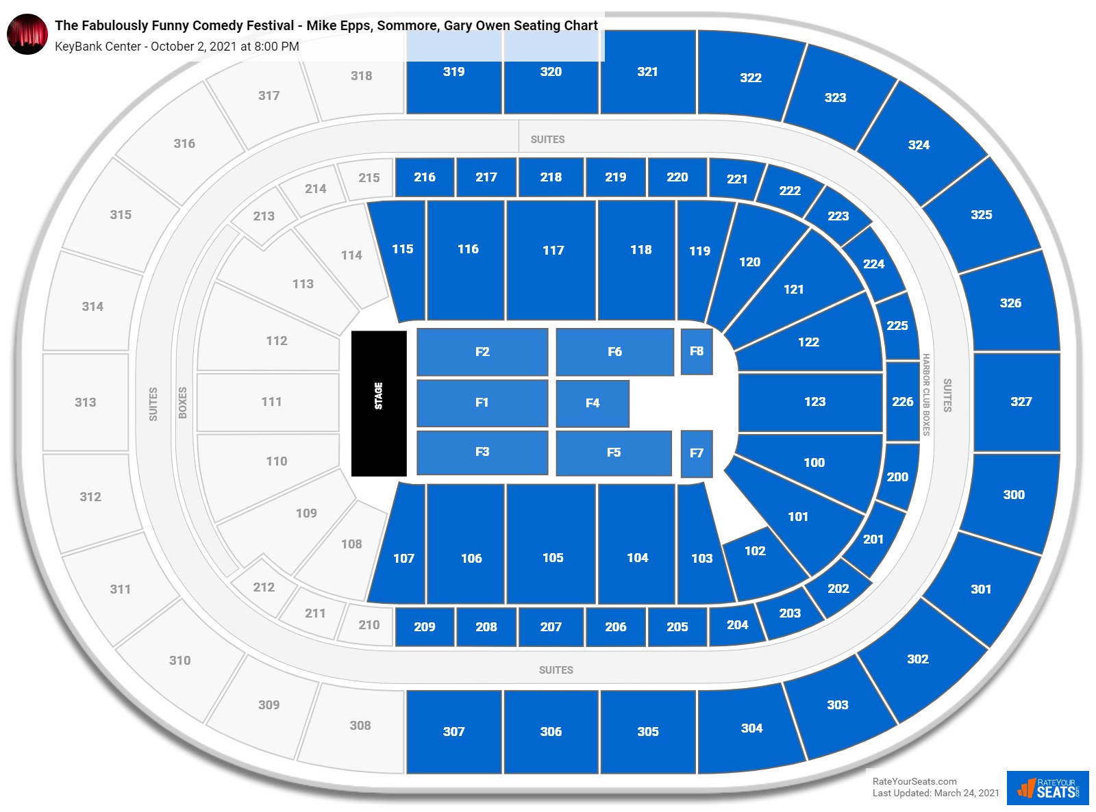 The Fabulously Funny Comedy Festival - Mike Epps, Sommore, Gary Owen seating chart KeyBank Center