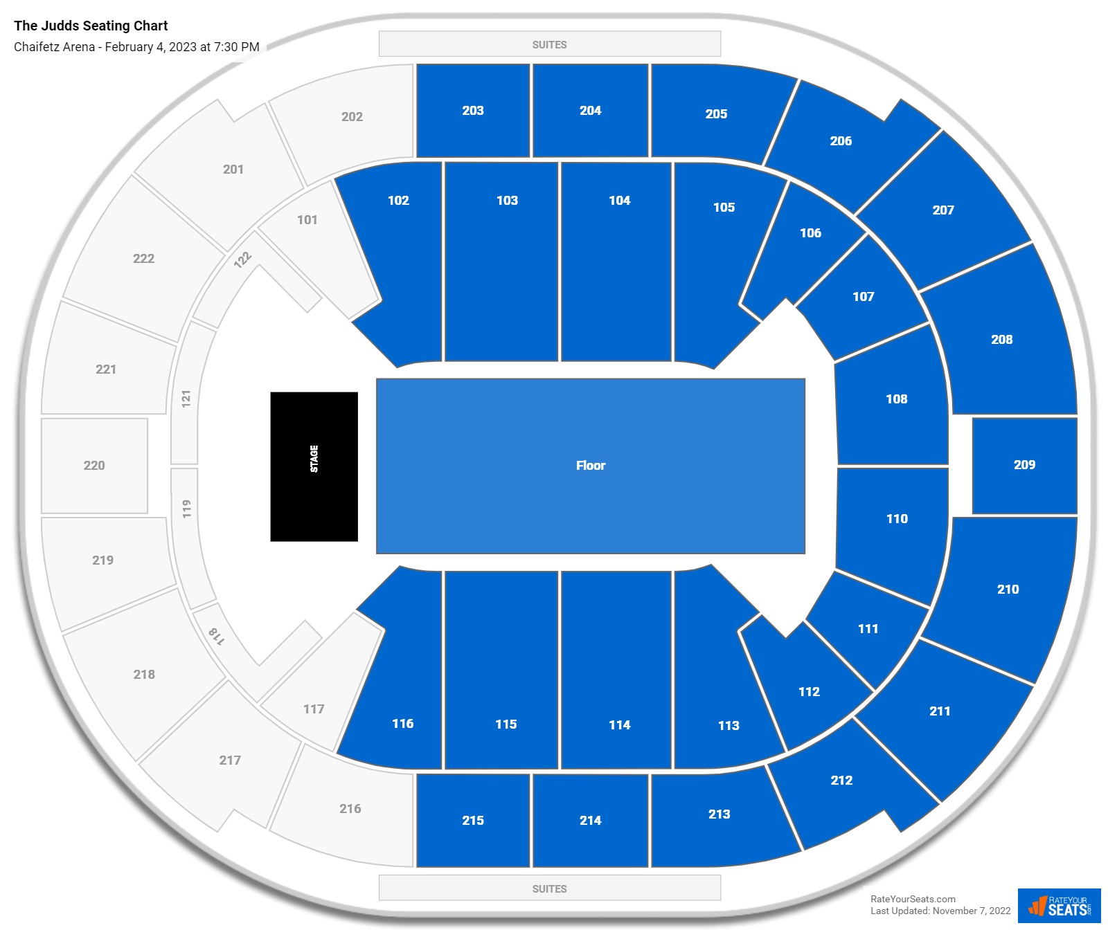 The Judds seating chart Chaifetz Arena