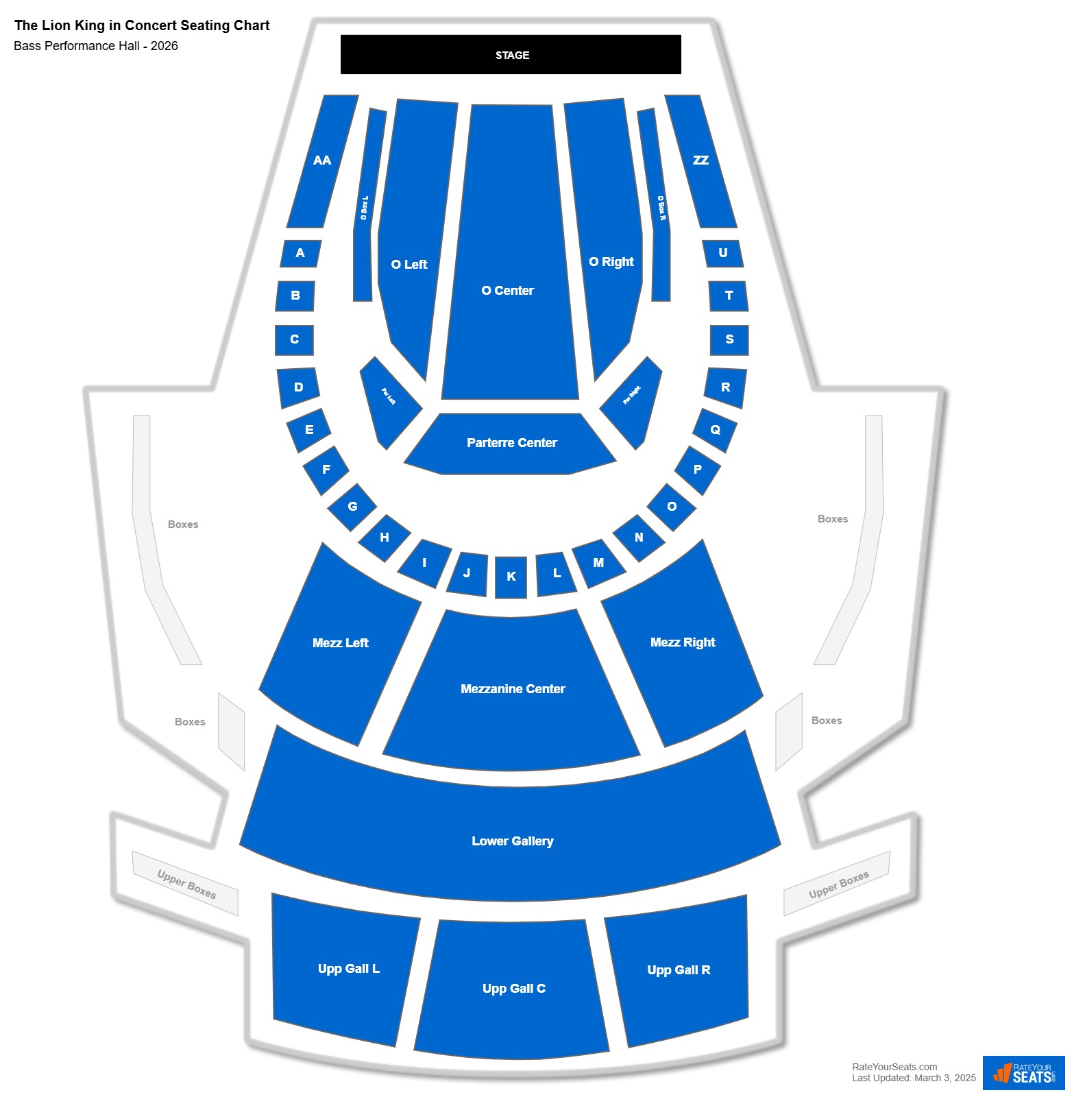 The Lion King in Concert seating chart Bass Performance Hall